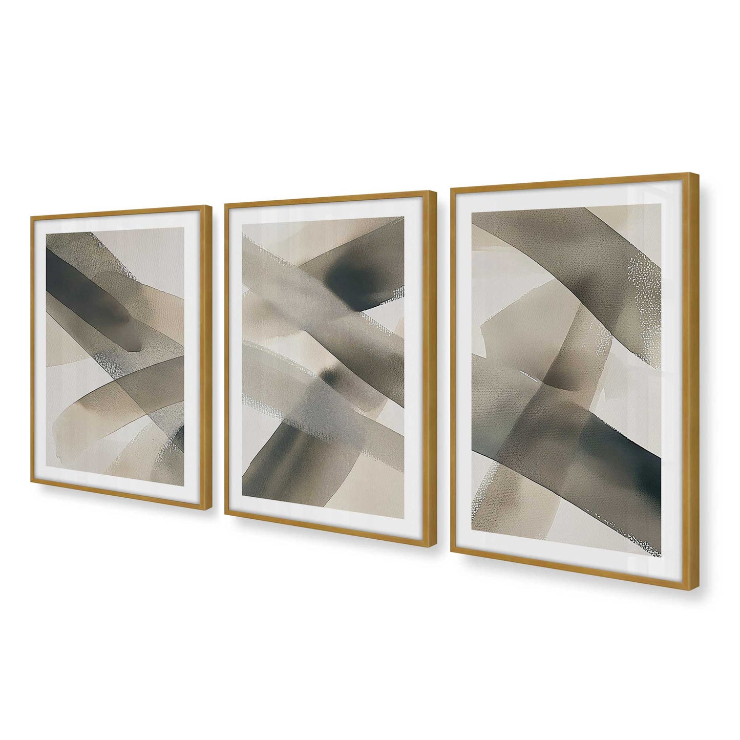 [Color:Polished Gold], Picture of art in a Polished Gold frame at an angle