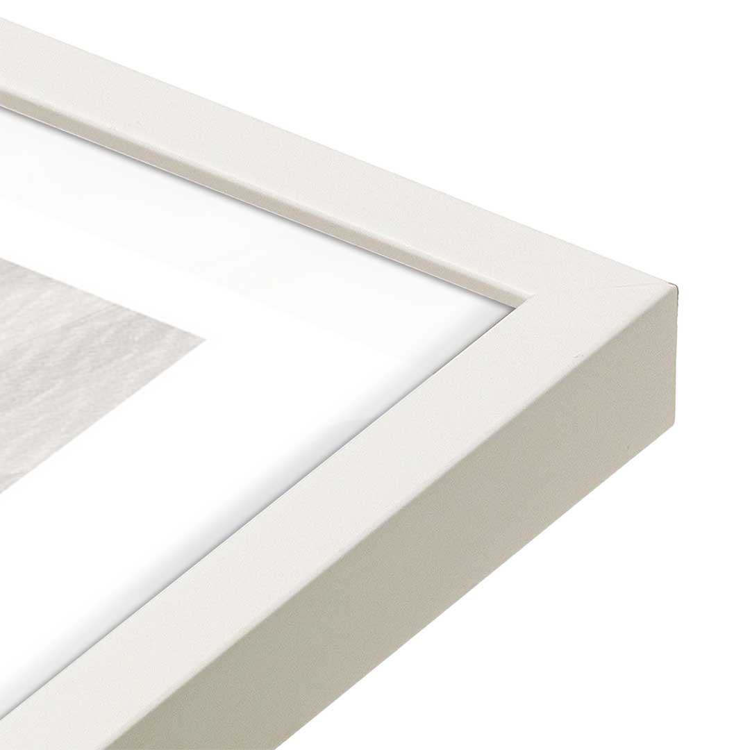 [Color:Opaque White], Picture of art in an Opaque White frame of the corner