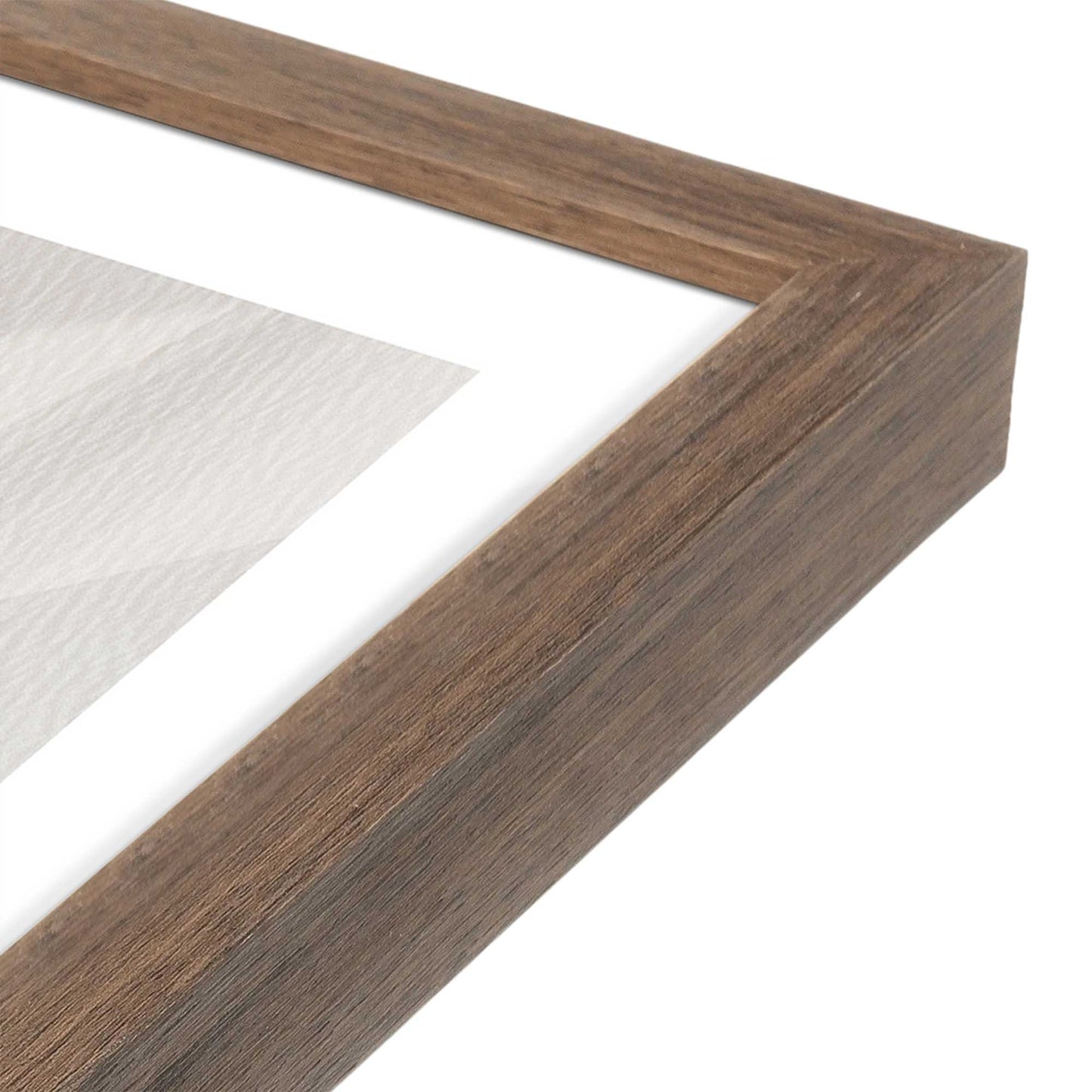 [Color:Walnut], Picture of art in a Walnut frame of the corner