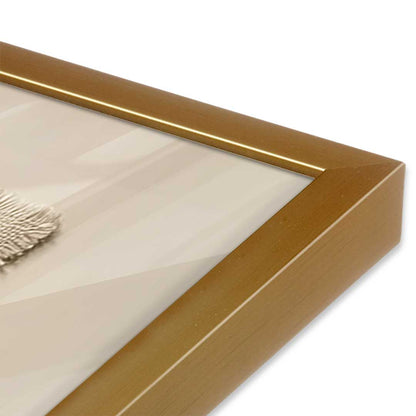 [Color:Polished Gold], Picture of art in a Polished Gold frame at an angle
