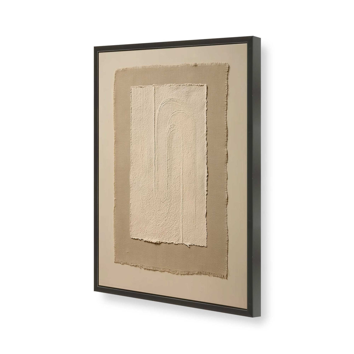 [Color:Satin Black], Picture of art in a Satin Black frame of the corner
