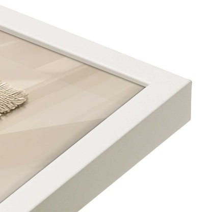 [Color:Opaque White], Picture of art in a Opaque White frame at an angle