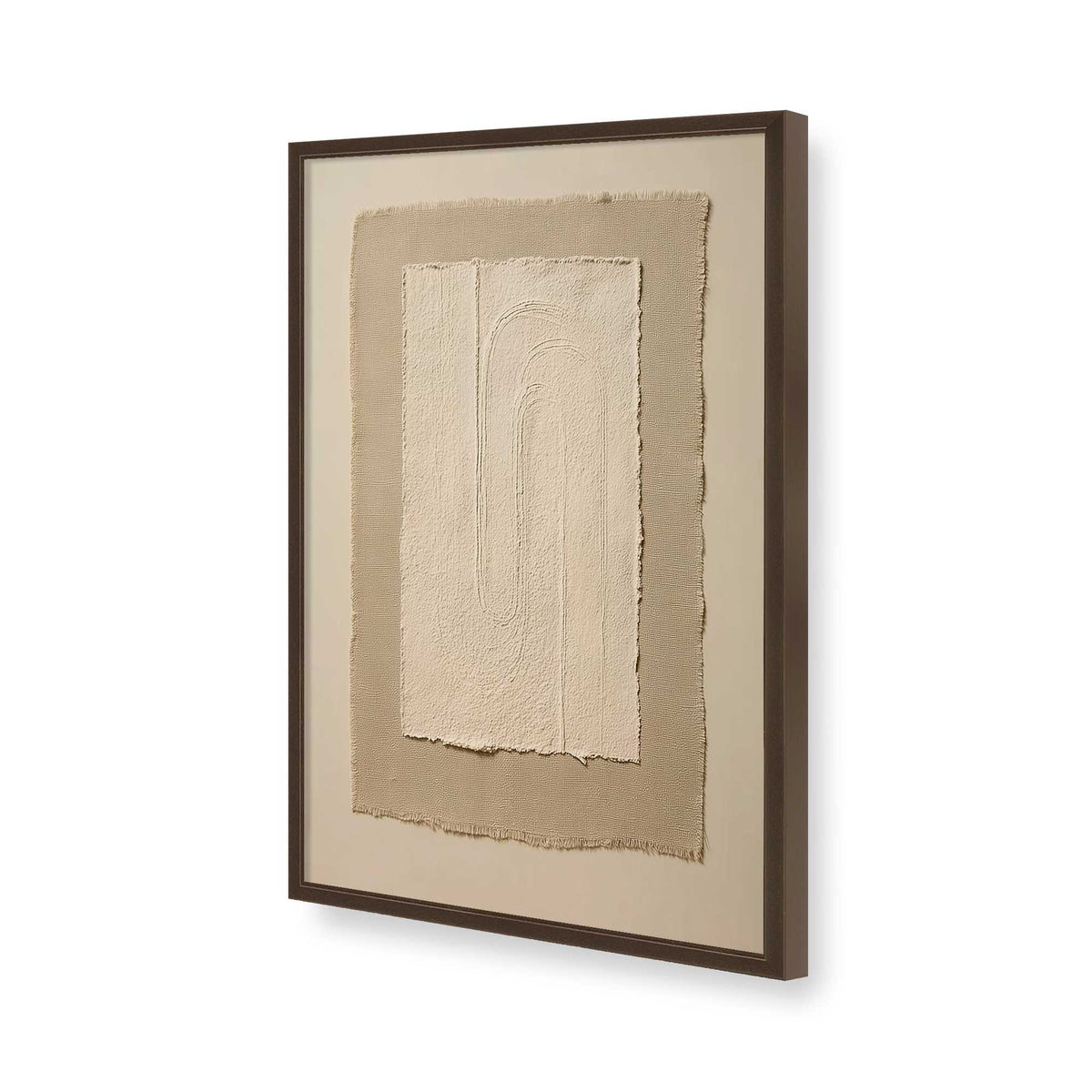 [Color:Brown], Picture of art in a Brown frame of the corner