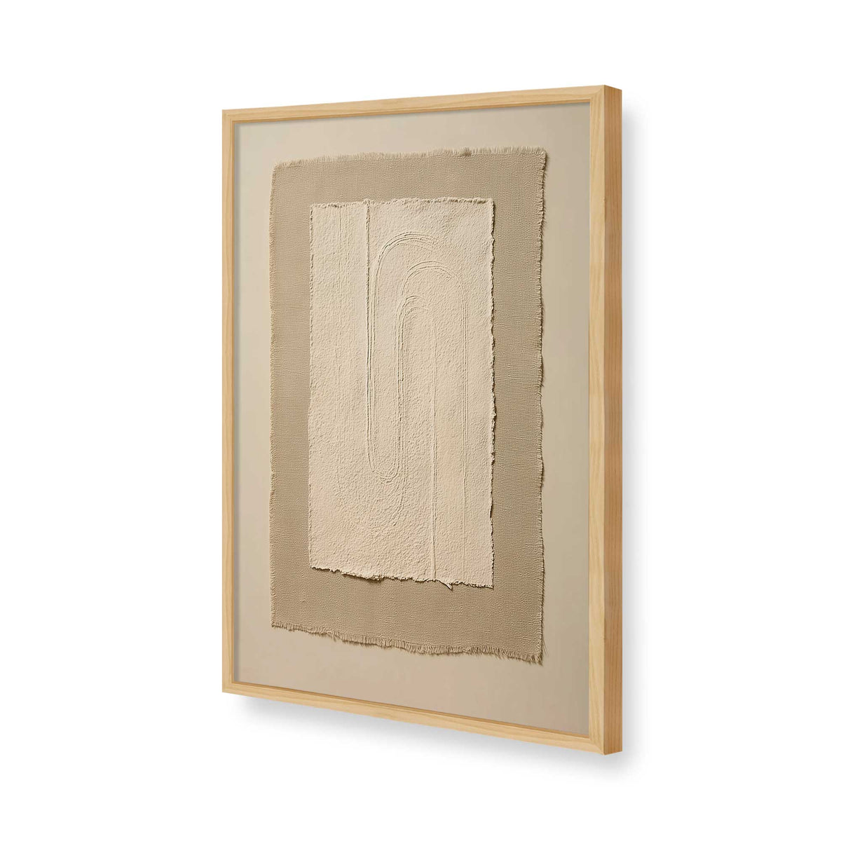 [Color:American Maple], Picture of art in a American Maple frame of the corner
