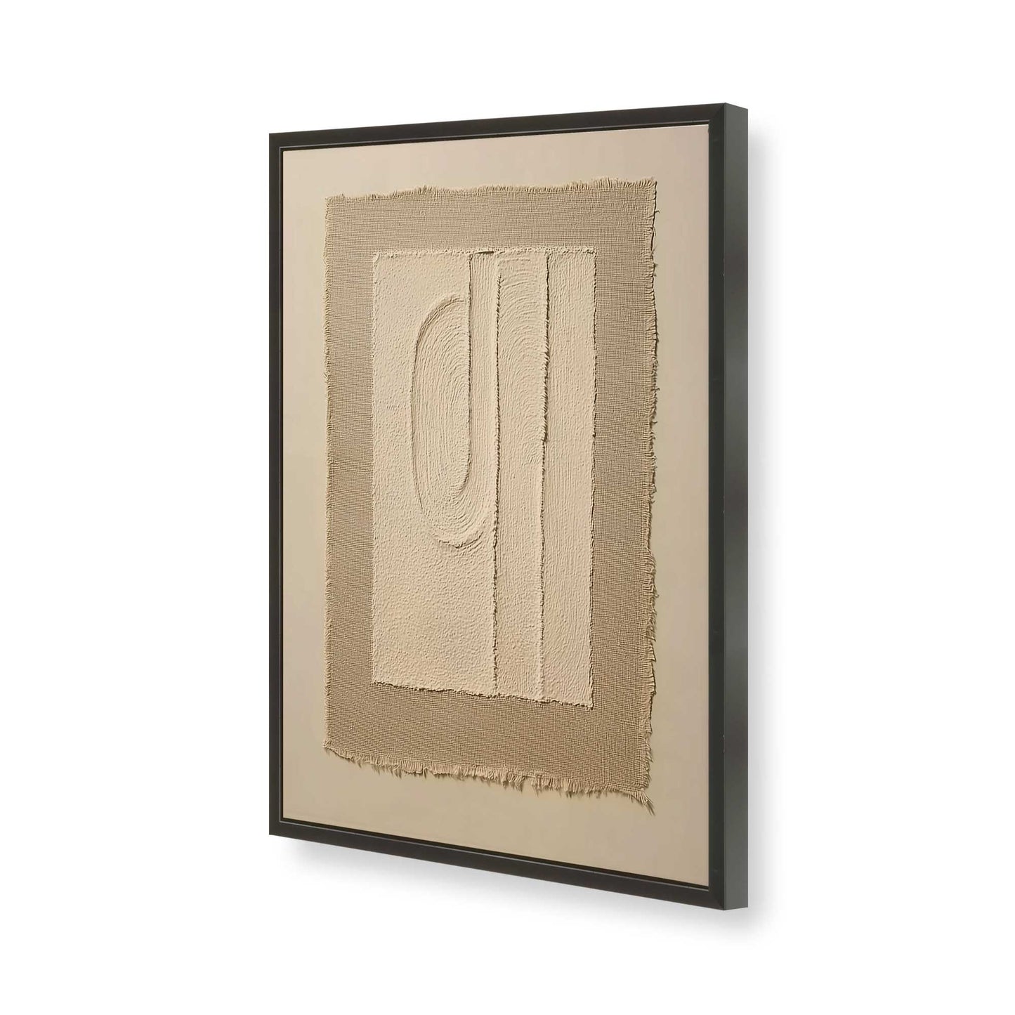 [Color:Satin Black], Picture of art in a Satin Black frame of the corner