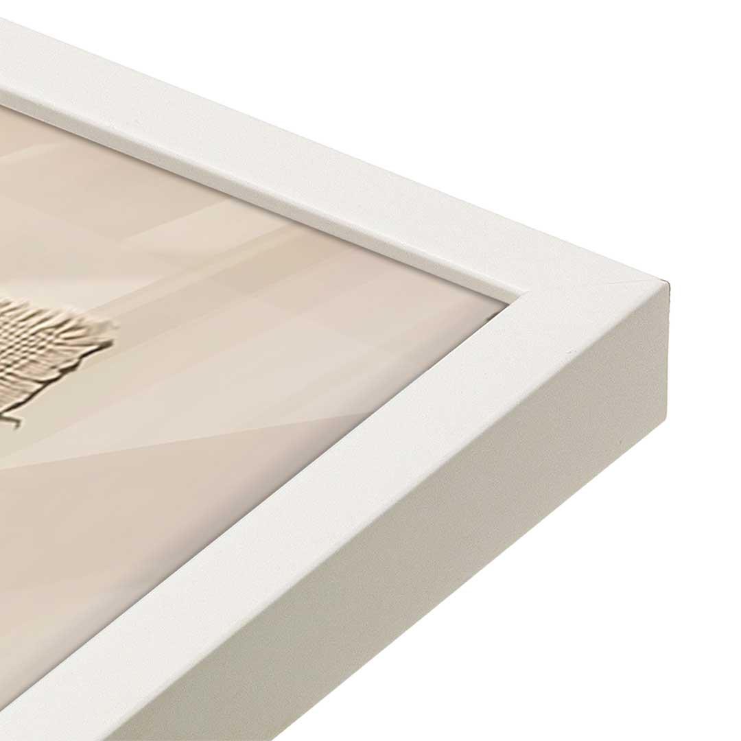 [Color:Opaque White], Picture of art in a Opaque White frame at an angle