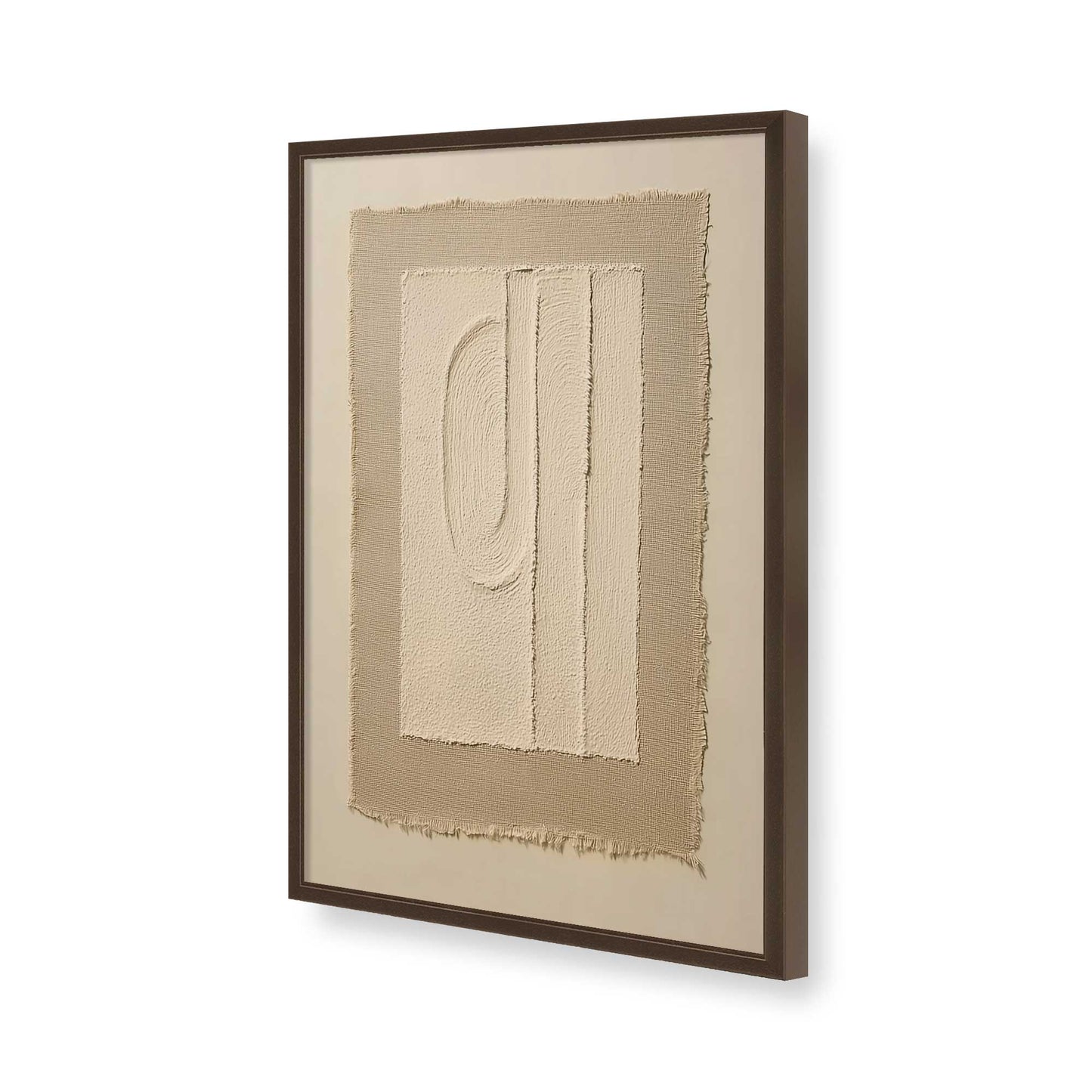 [Color:Brown], Picture of art in a Brown frame of the corner