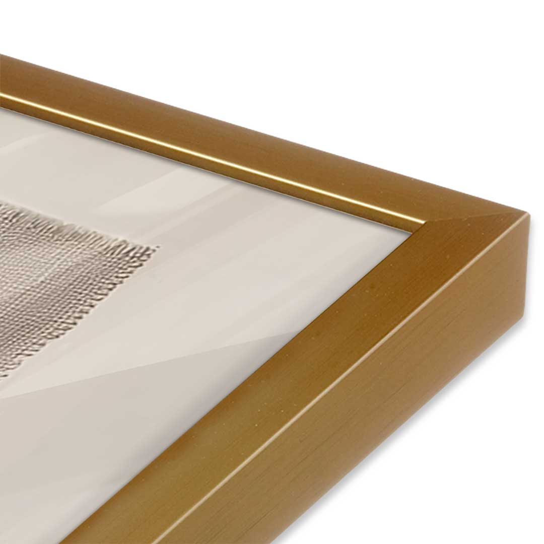 [Color:Polished Gold], Picture of art in a Polished Gold frame at an angle