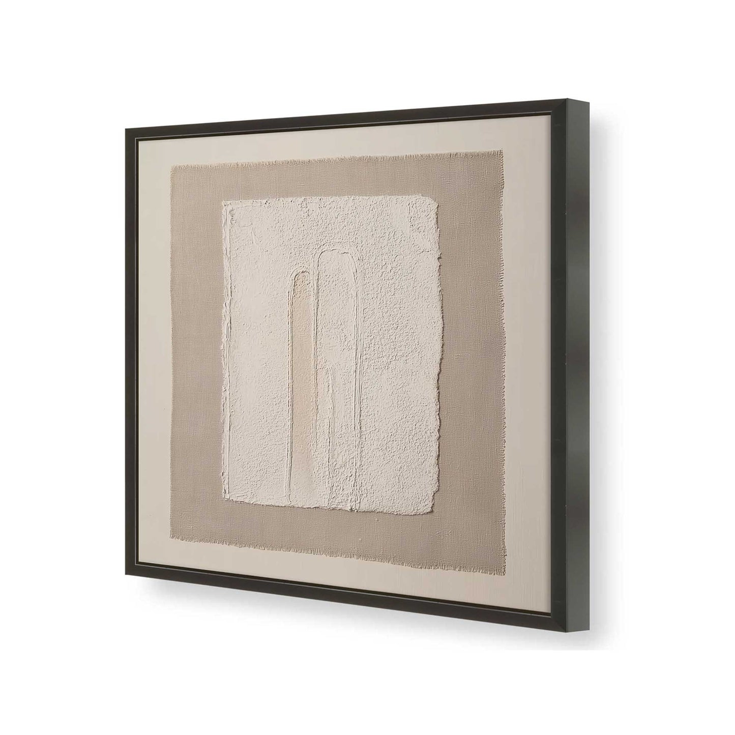 [Color:Satin Black], Picture of art in a Satin Black frame of the corner