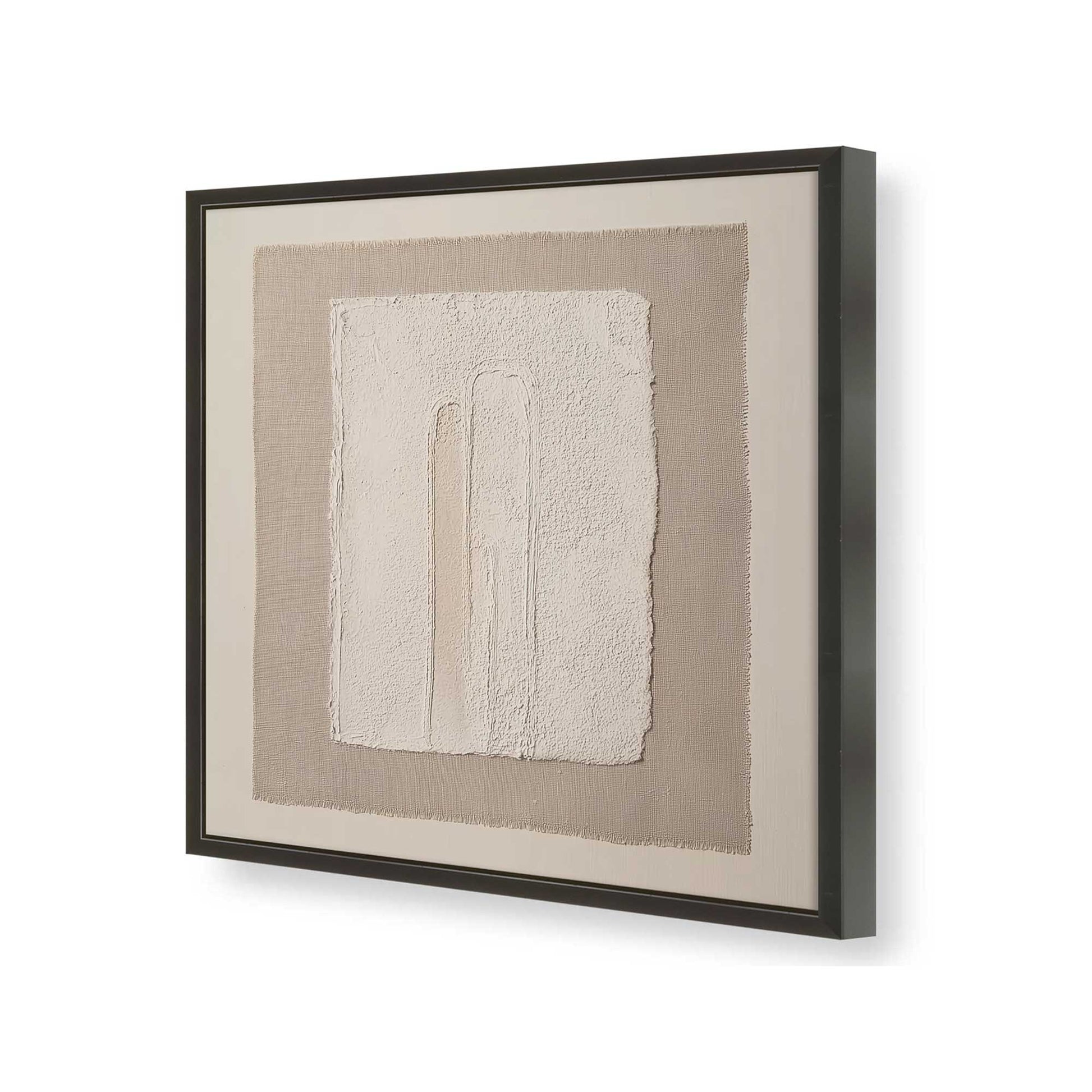 [Color:Satin Black], Picture of art in a Satin Black frame of the corner