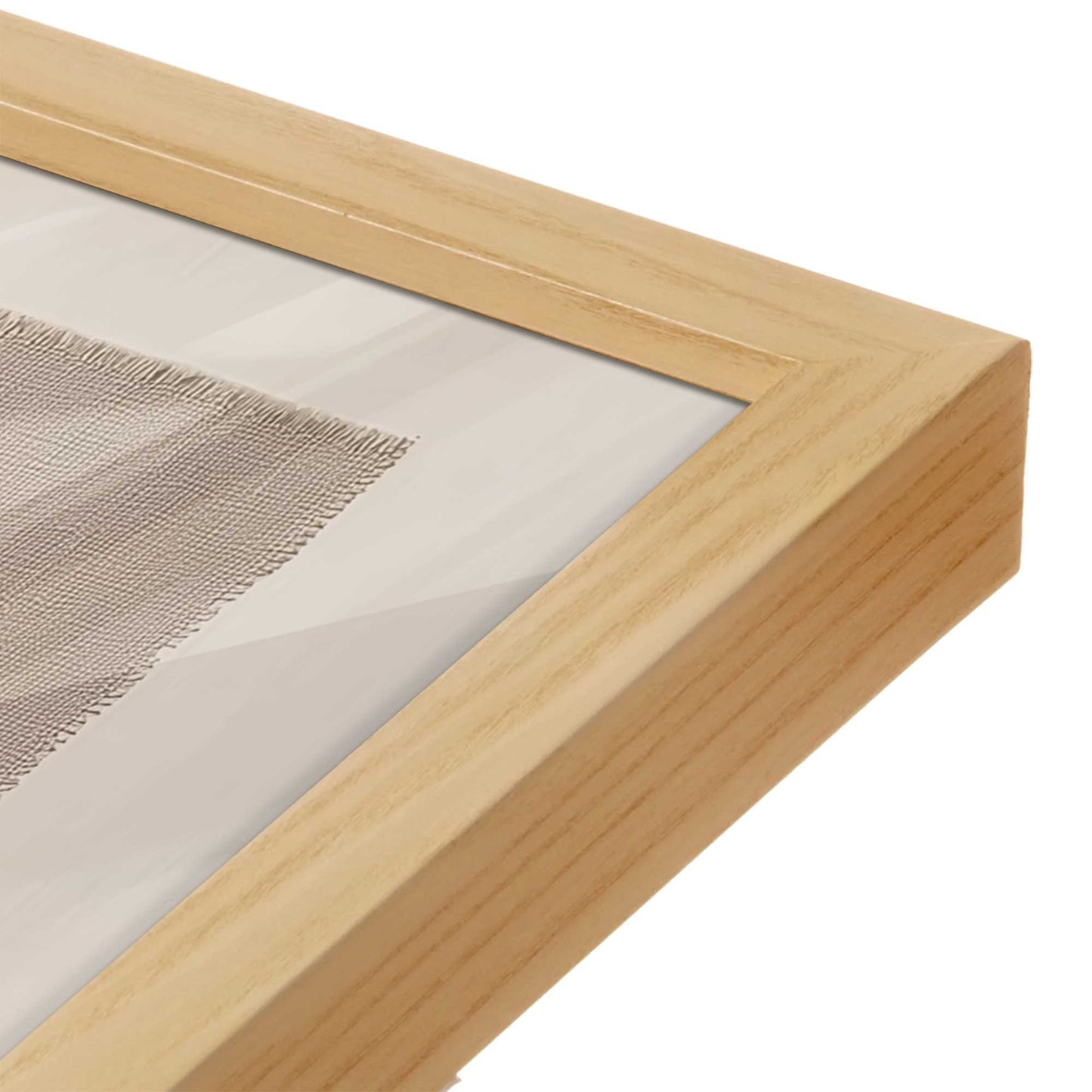 [Color:American Maple], Picture of art in a American Maple frame at an angle