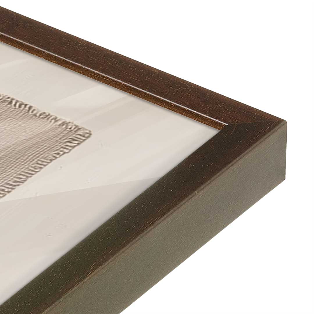 [Color:Espresso], Picture of art in a Espresso frame at an angle