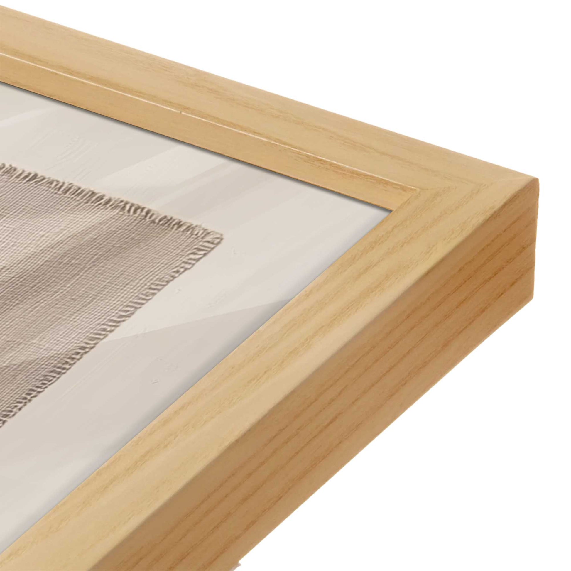 [Color:American Maple], Picture of art in a American Maple frame at an angle