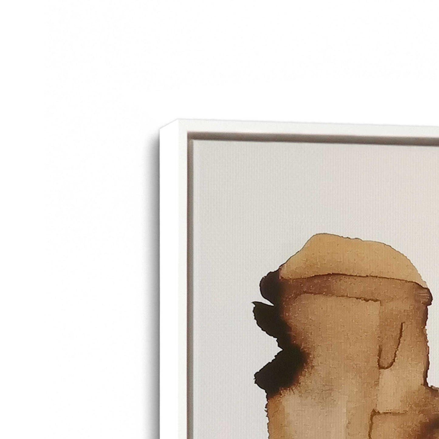 [Color:Opaque White], Picture of art in a White frame at an angle