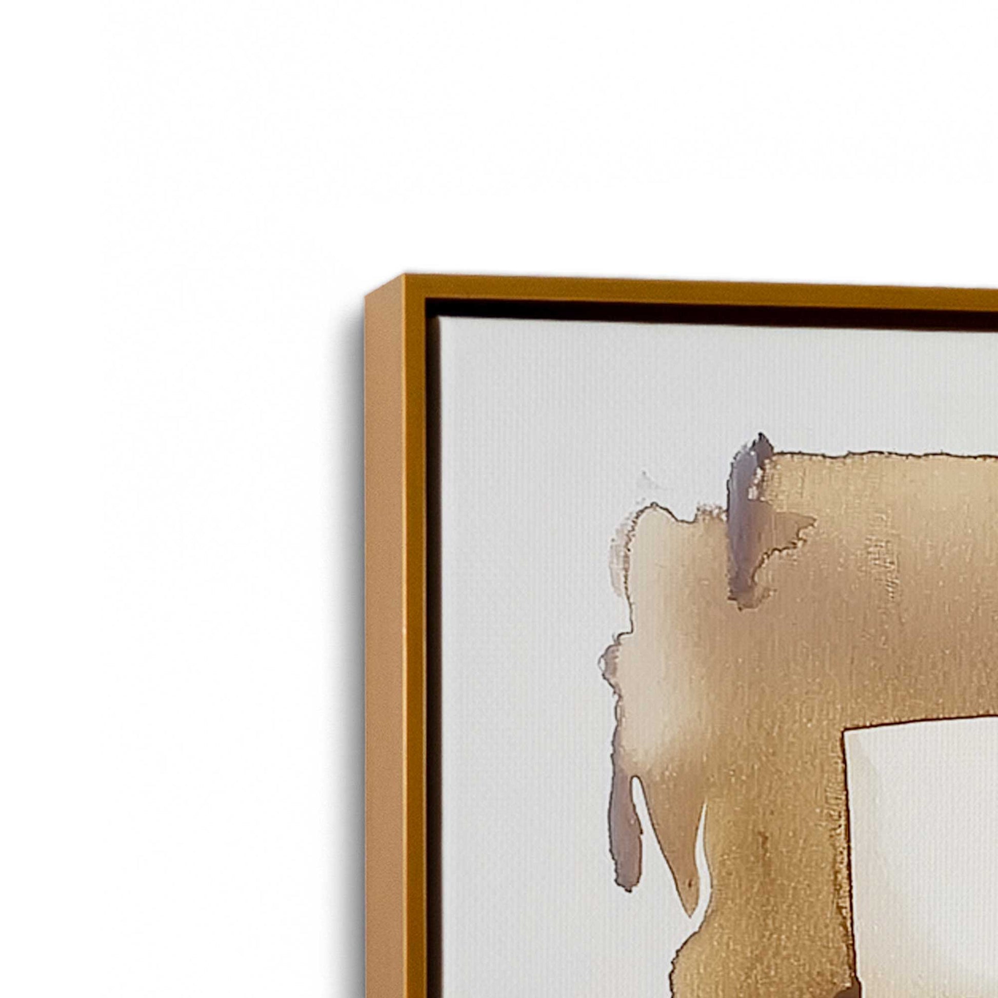 [Color:Polished Gold], Picture of art in a Polished Gold frame at an angle