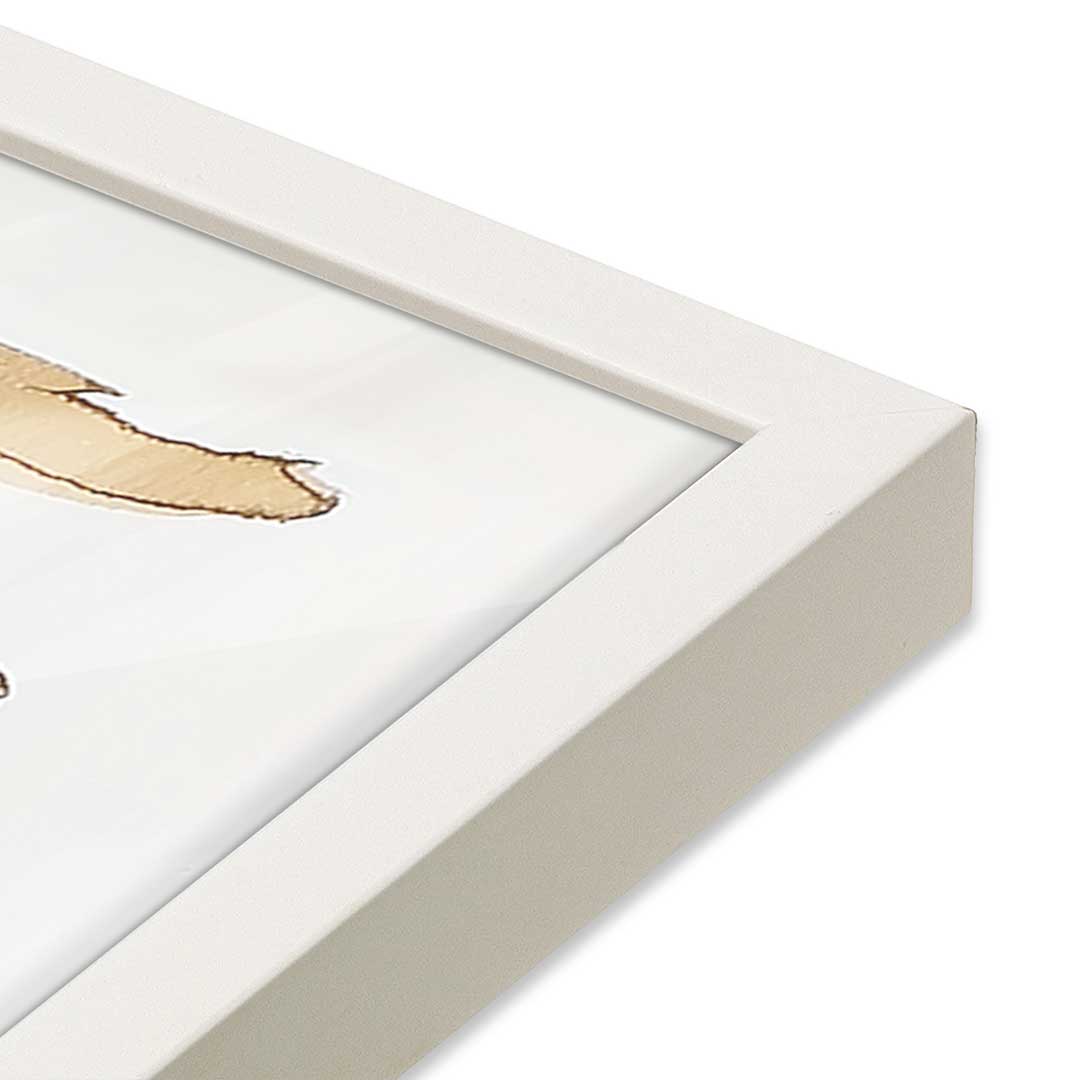 [Color:Opaque White], Picture of art in a Opaque White frame at an angle