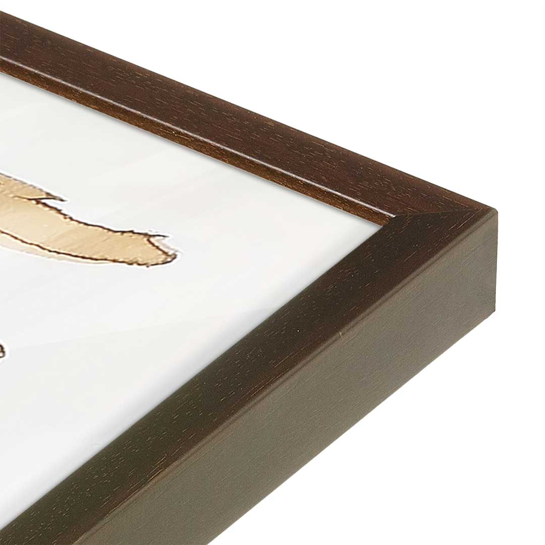 [Color:Espresso], Picture of art in a Espresso frame at an angle