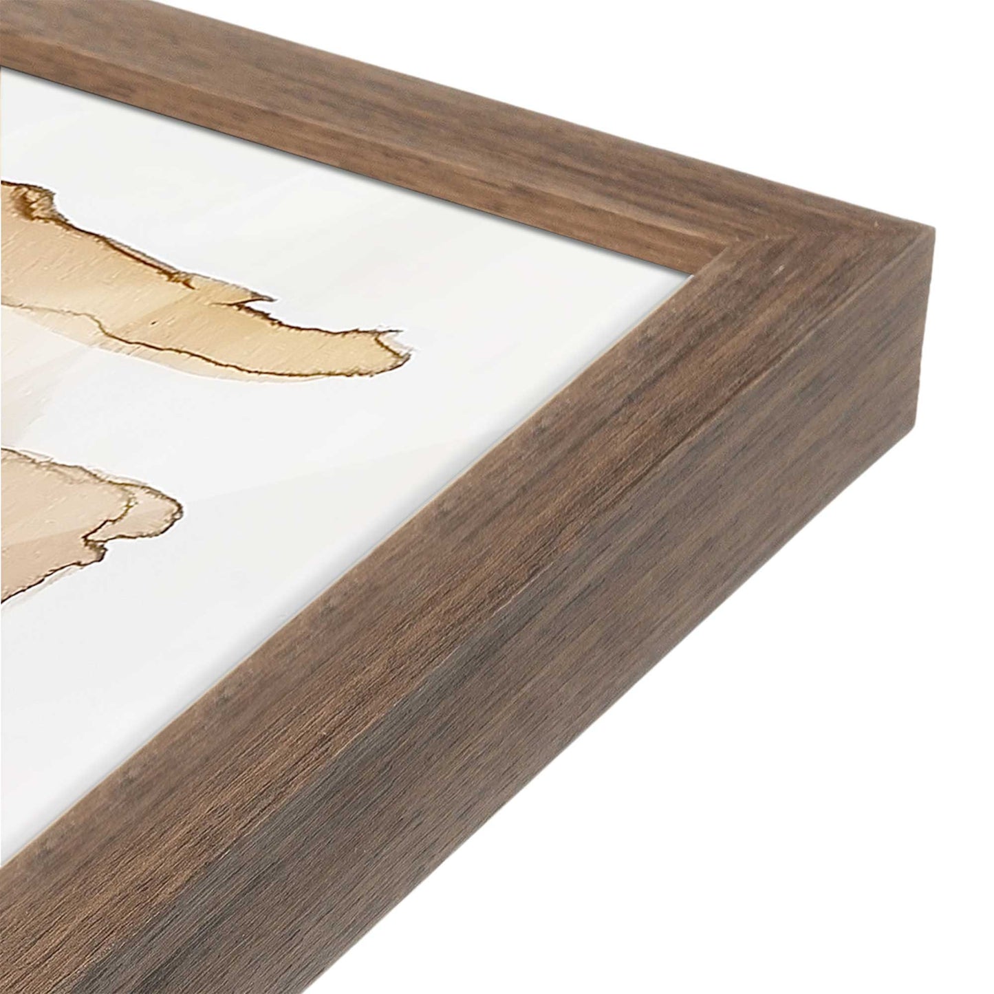 [Color:Walnut], Picture of art in a Walnut frame at an angle