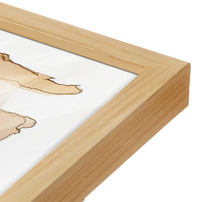 [Color:American Maple], Picture of art in a American Maple frame at an angle