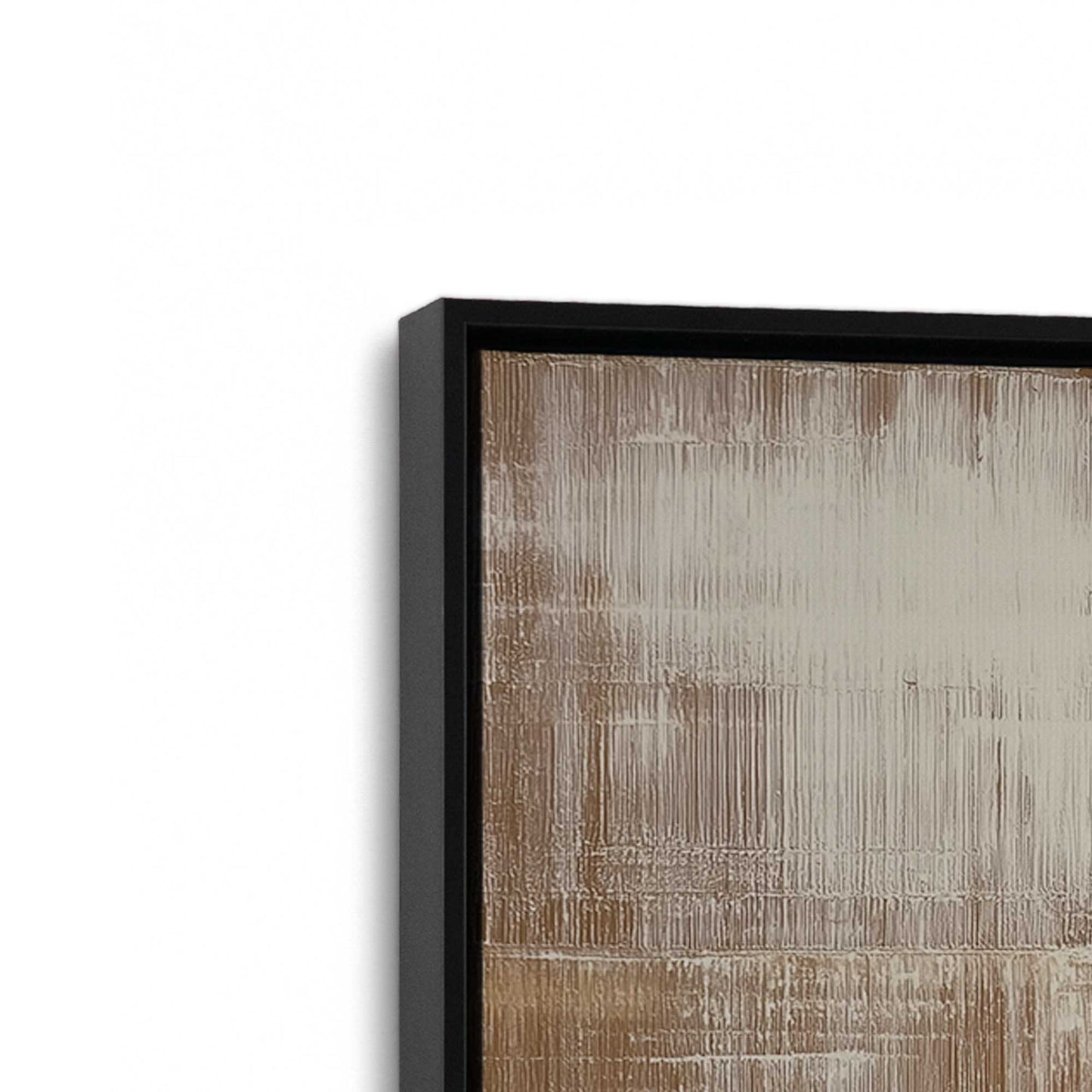 [Color:Satin Black], Picture of art in a Satin Black frame at an angle