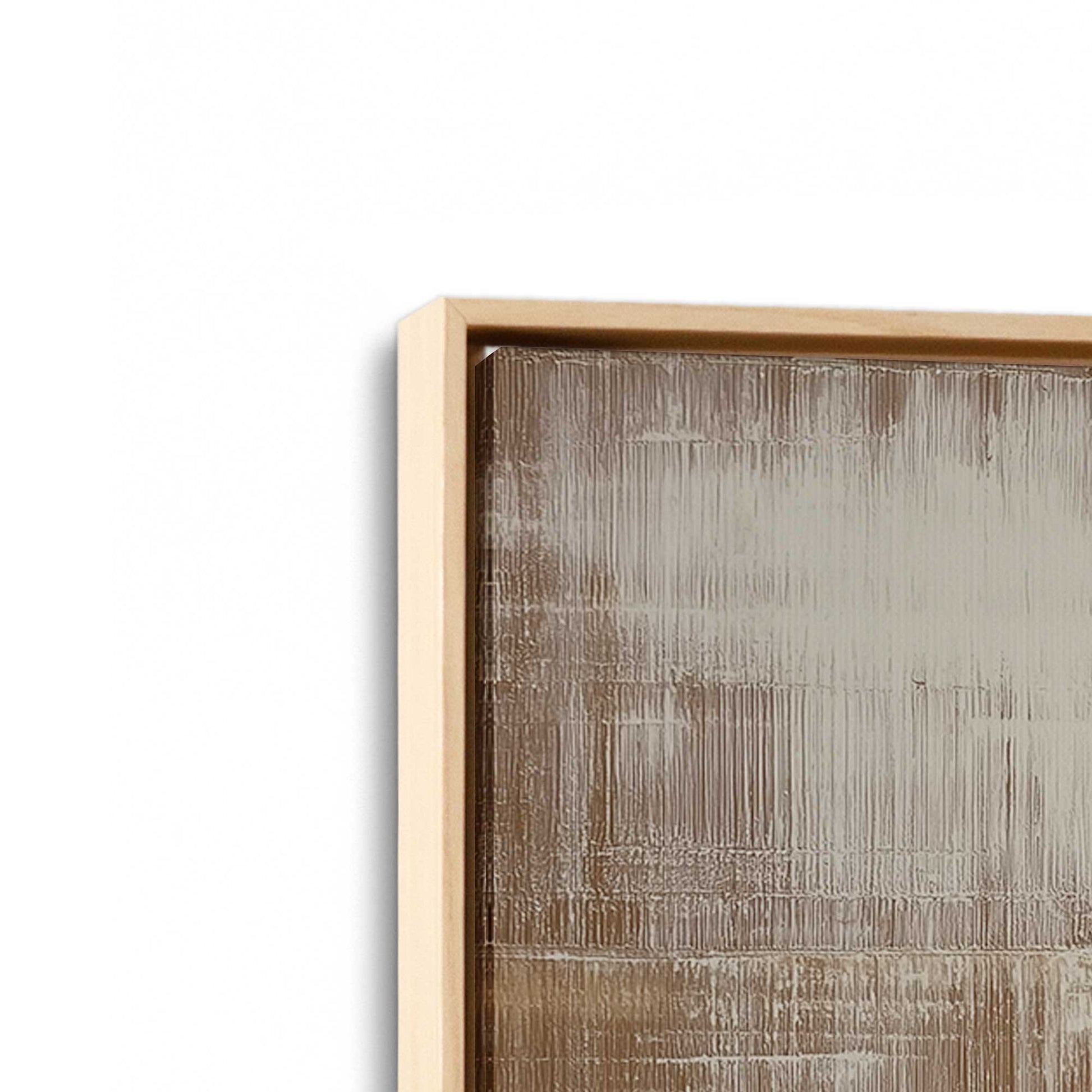 [Color:American Maple], Picture of art in a American Maple frame at an angle