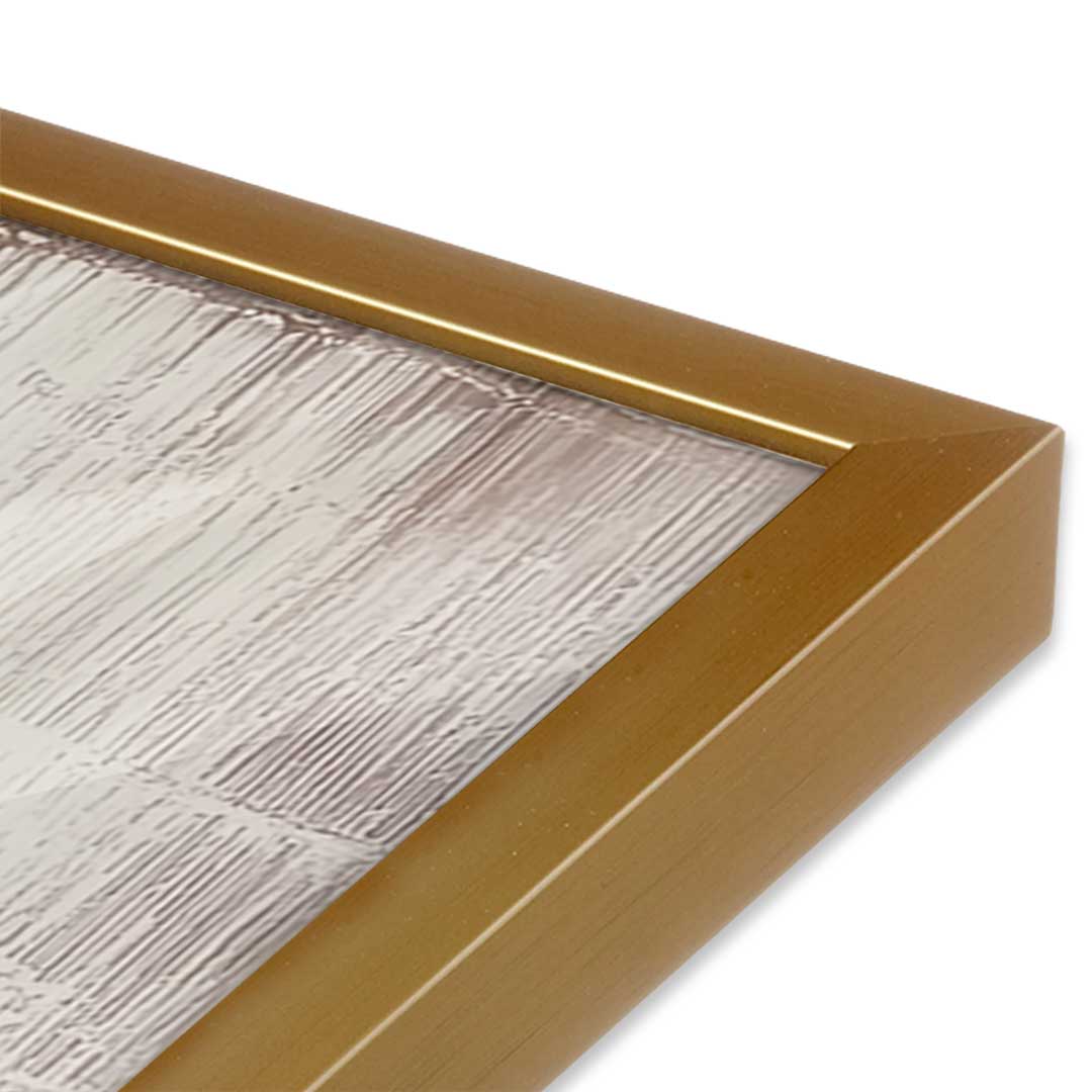 [Color:Polished Gold], Picture of art in a Polished Gold frame at an angle