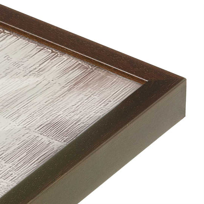 [Color:Brown], Picture of art in a Brown frame at an angle