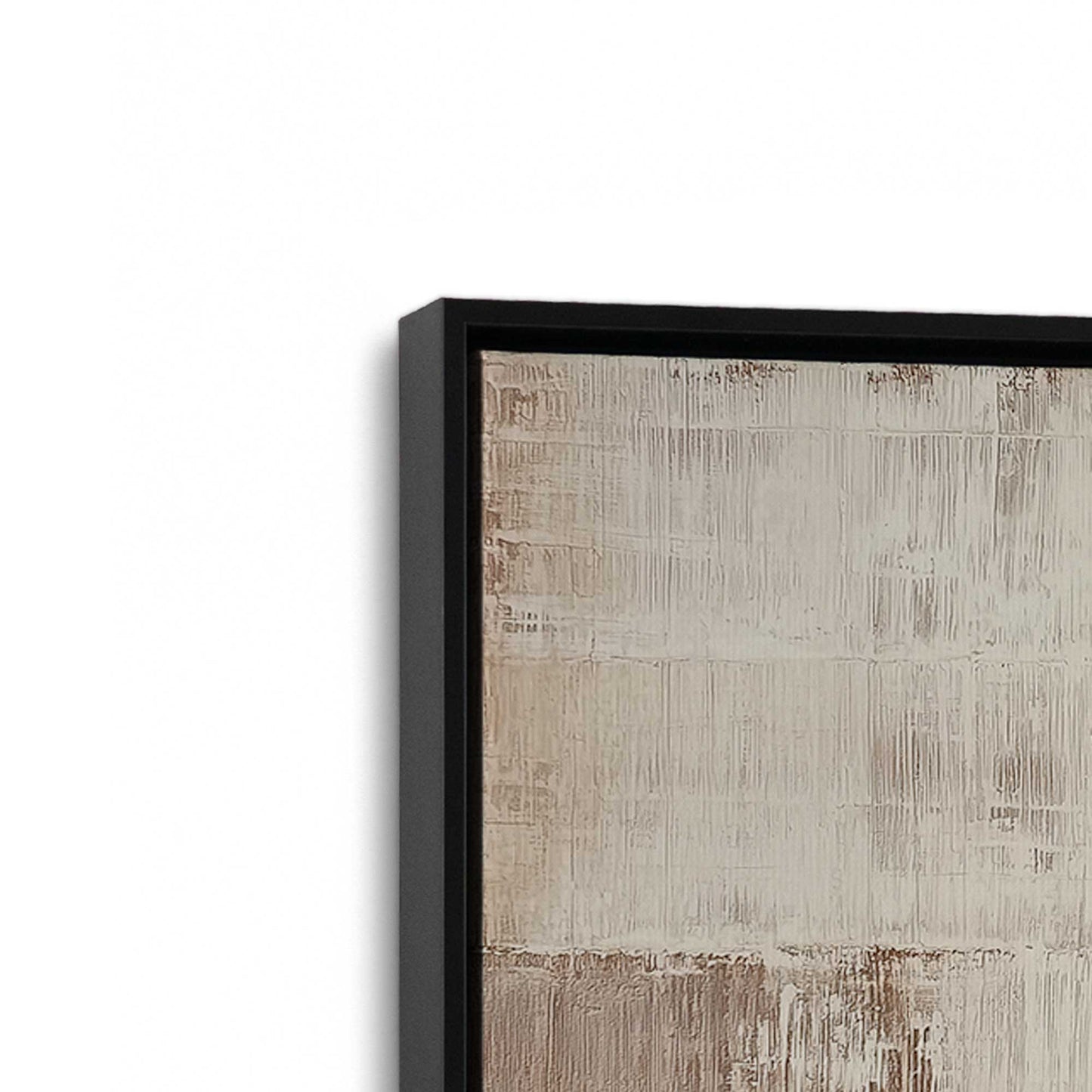 [Color:Satin Black], Picture of art in a Satin Black frame at an angle