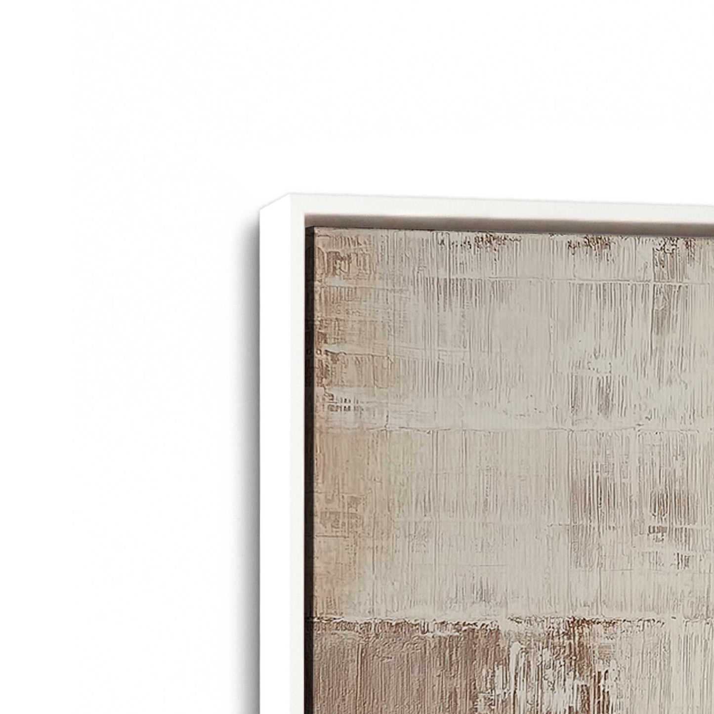 [Color:Opaque White], Picture of art in a White frame at an angle
