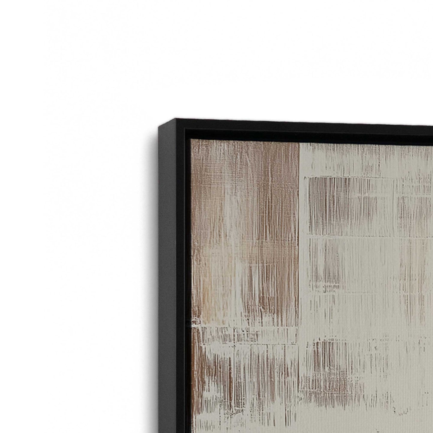 [Color:Satin Black], Picture of art in a Satin Black frame at an angle