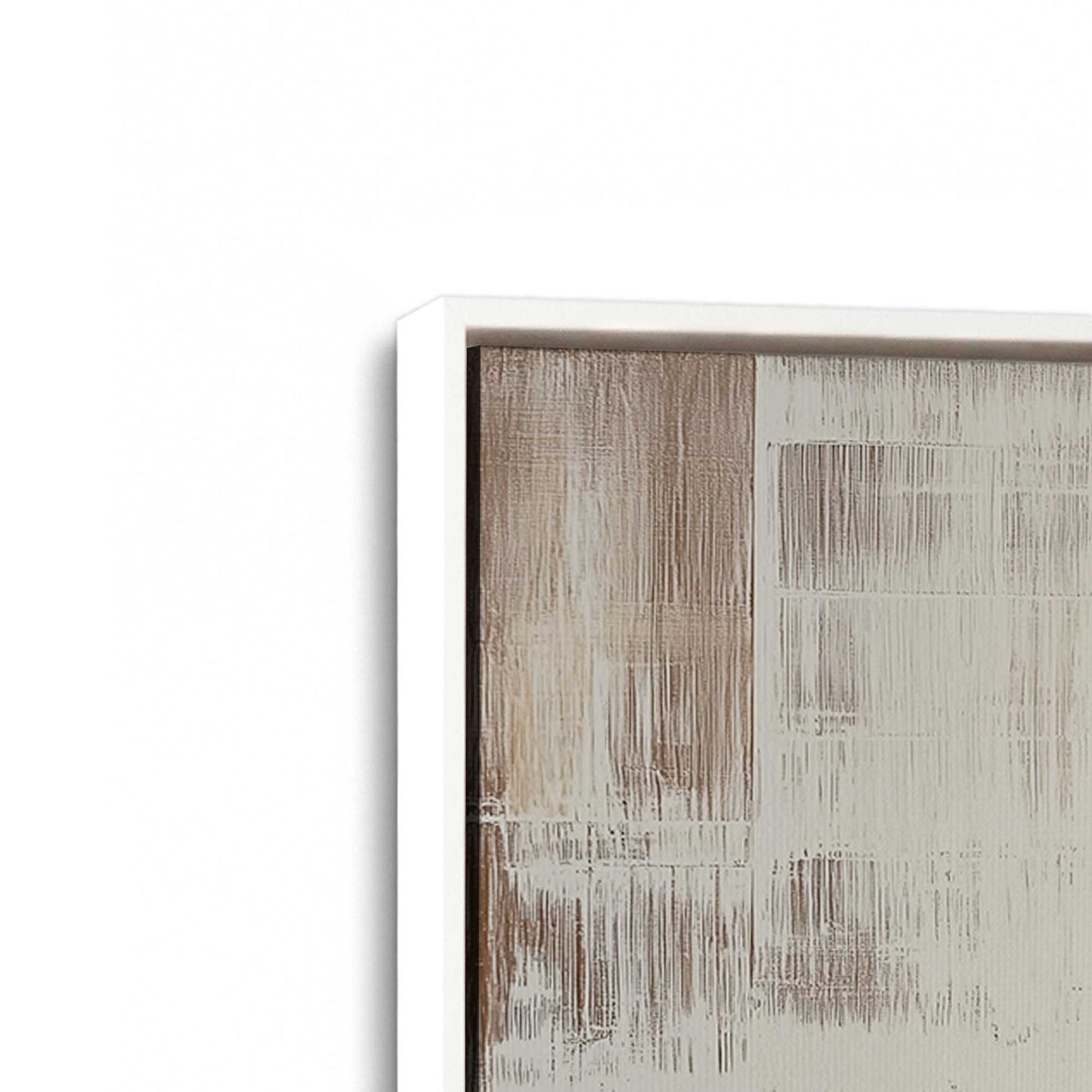 [Color:Opaque White], Picture of art in a White frame at an angle