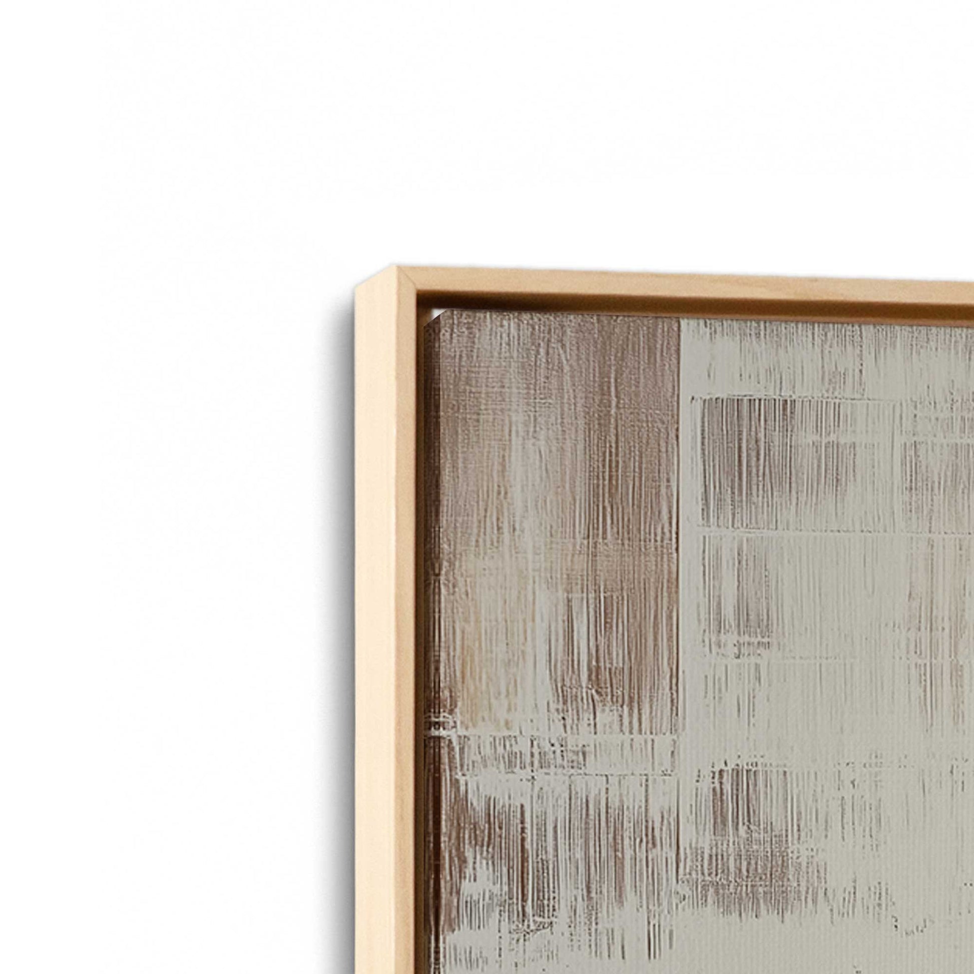 [Color:American Maple], Picture of art in a American Maple frame at an angle