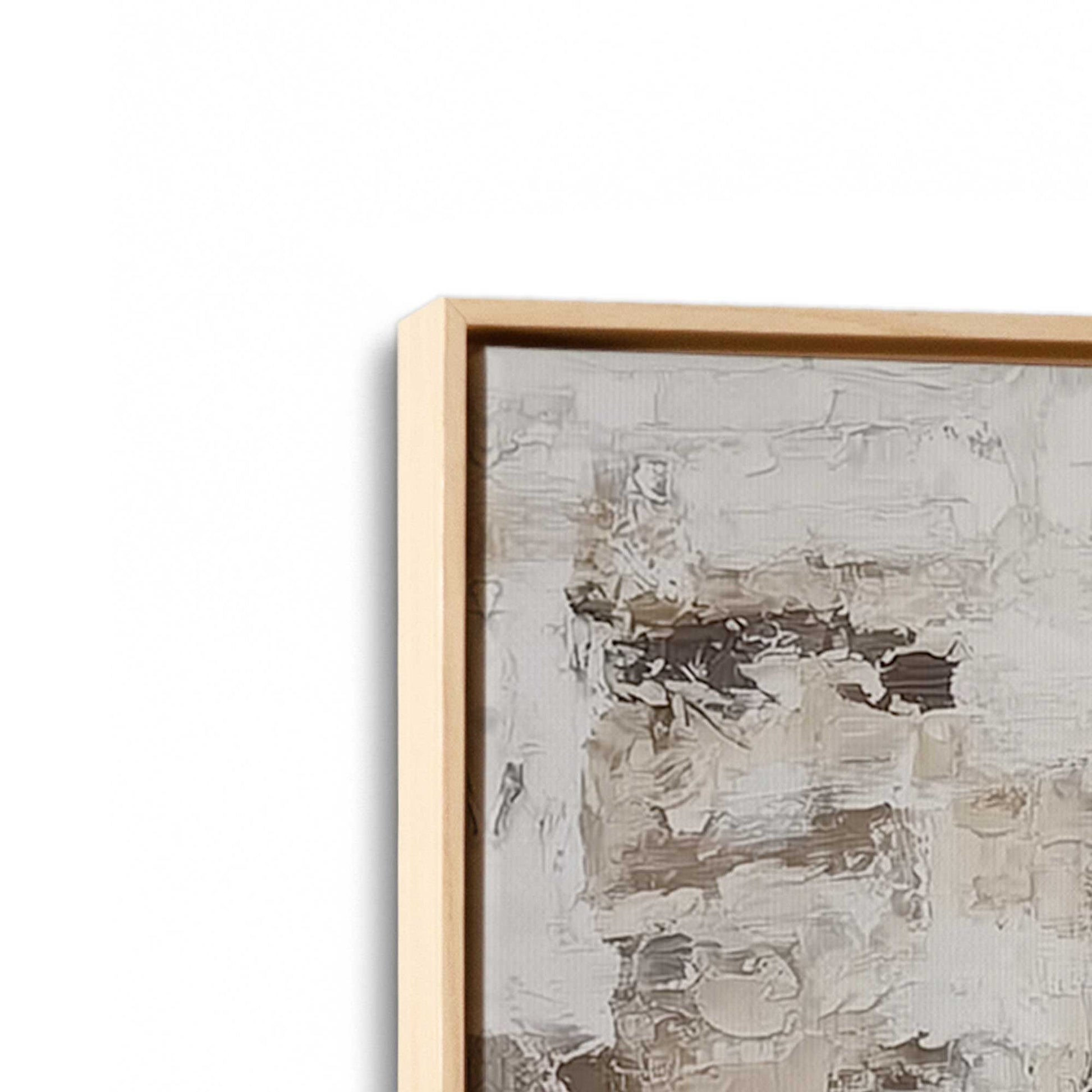 [Color:American Maple], Picture of art in a American Maple frame at an angle