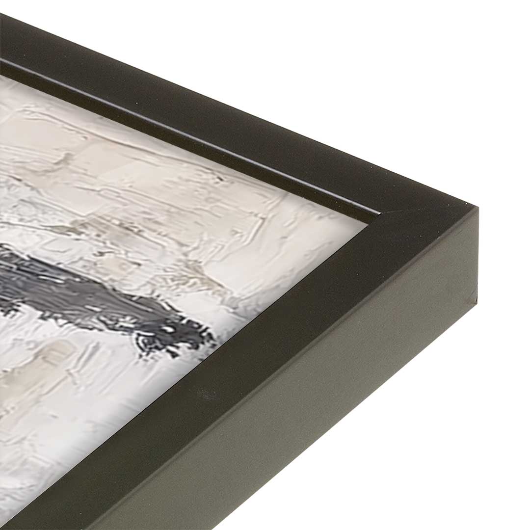 [Color:Satin Black], Picture of art in a Satin Black frame at an angle