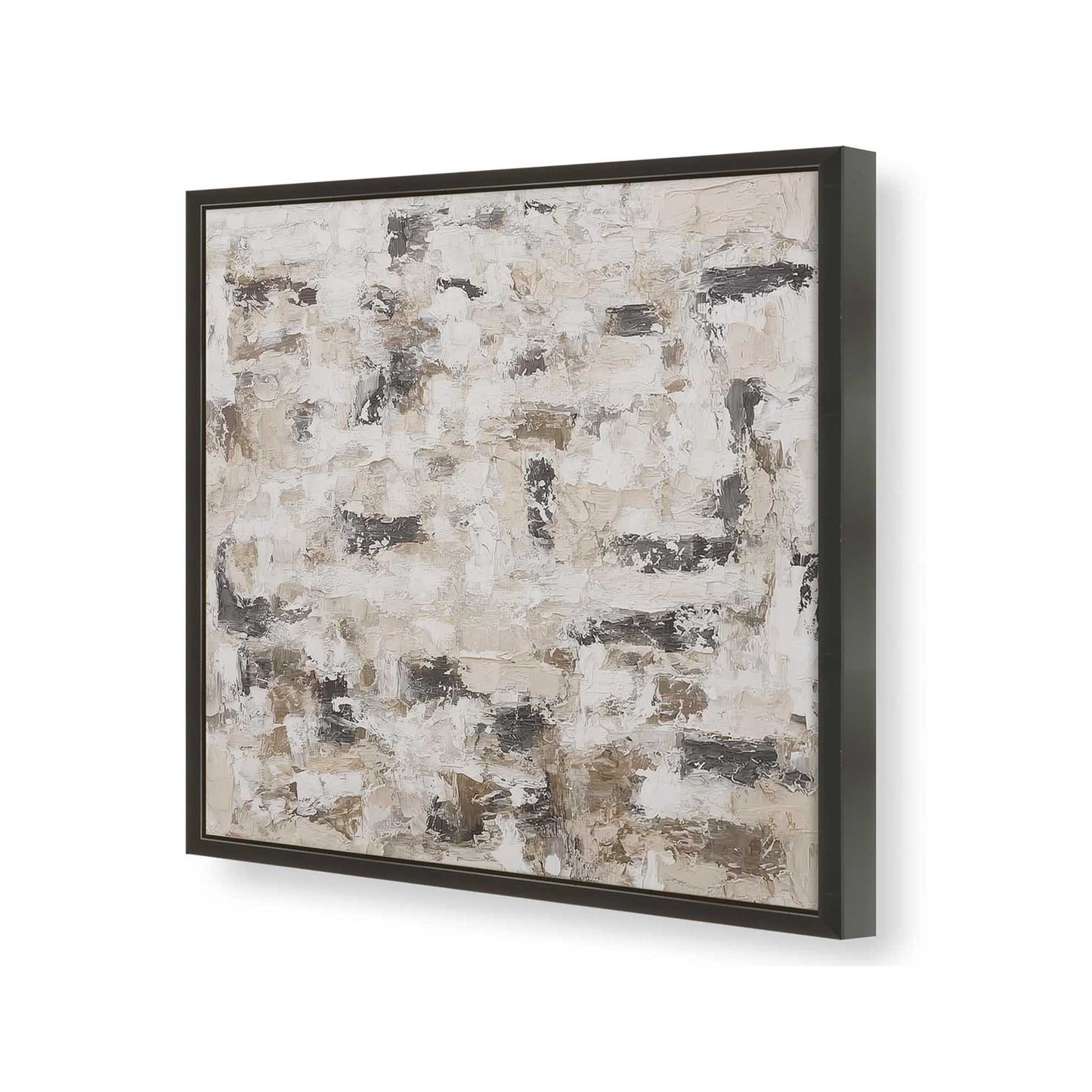 [Color:Satin Black], Picture of art in a Satin Black frame of the corner