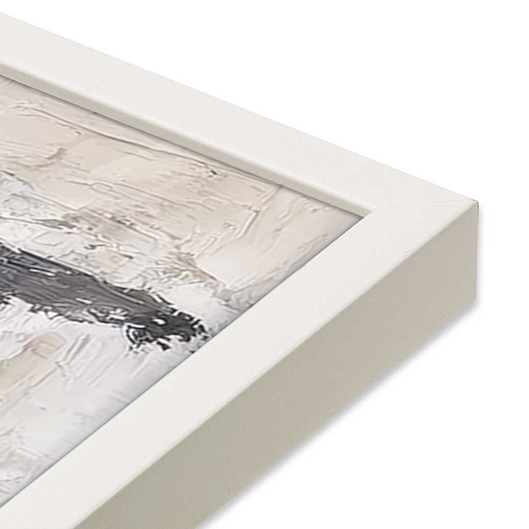 [Color:Opaque White], Picture of art in a Opaque White frame at an angle