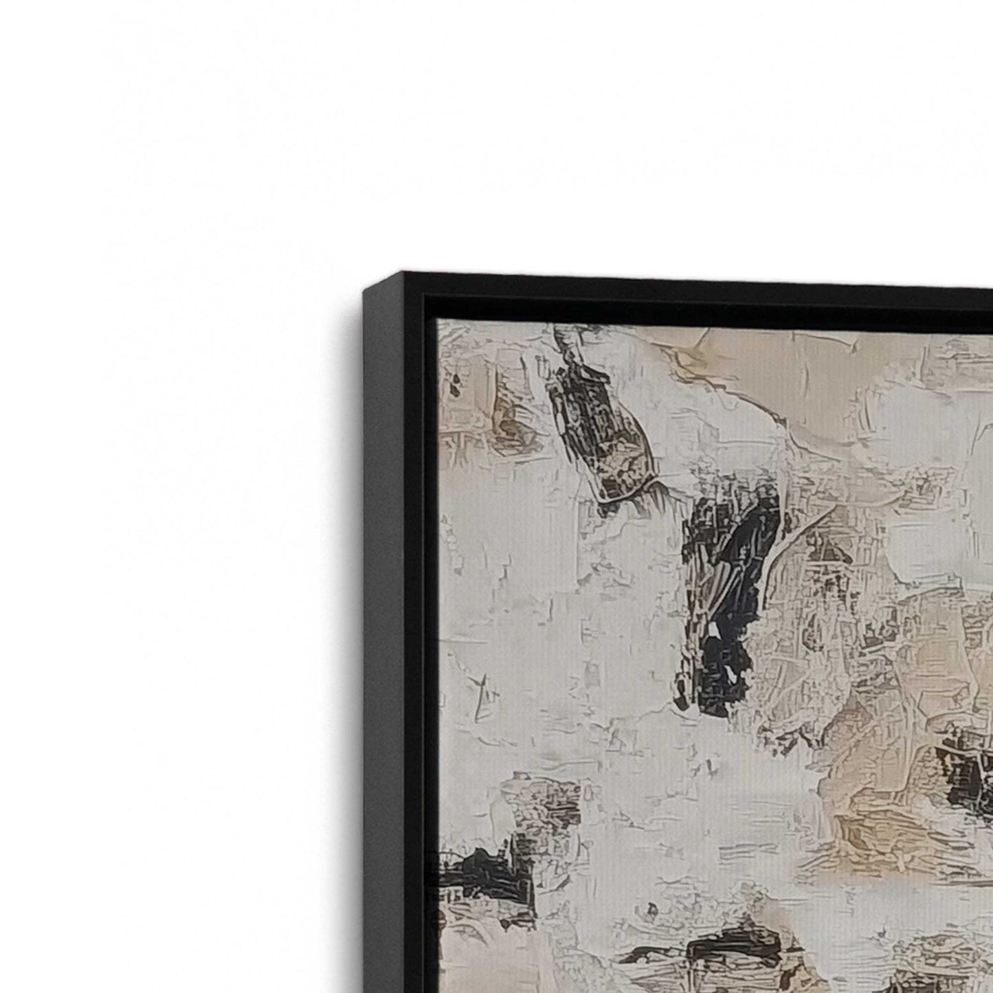 [Color:Satin Black], Picture of art in a Satin Black frame at an angle