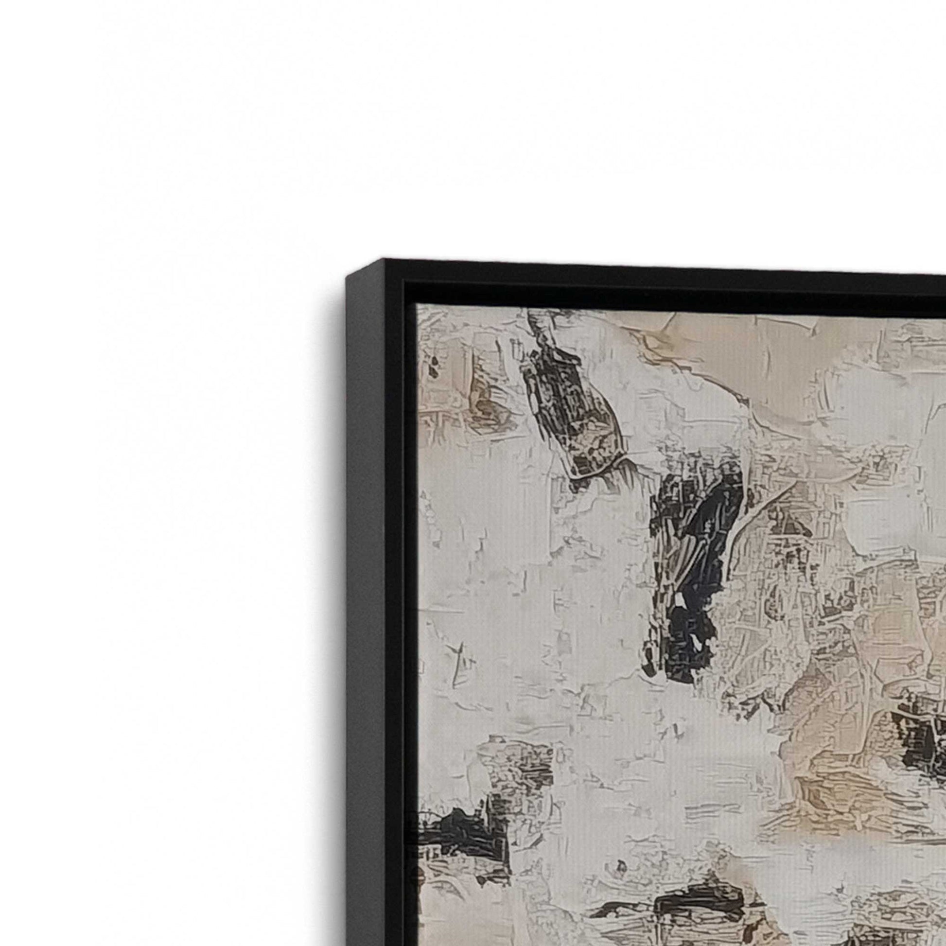 [Color:Satin Black], Picture of art in a Satin Black frame at an angle
