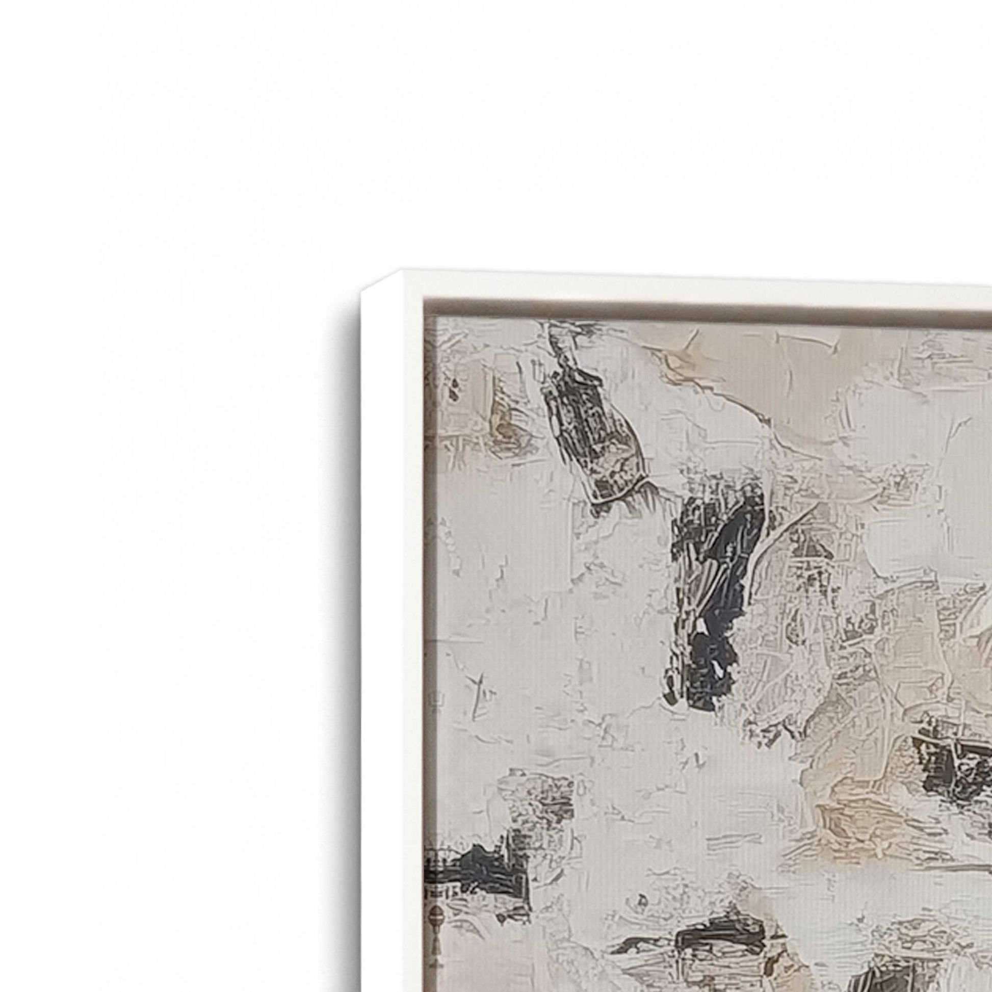 [Color:Opaque White], Picture of art in a White frame at an angle