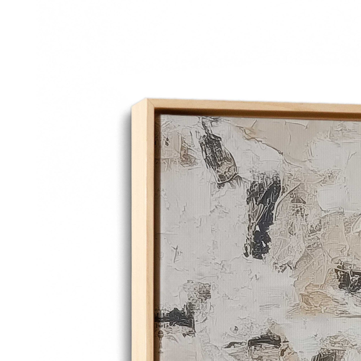[Color:American Maple], Picture of art in a American Maple frame at an angle