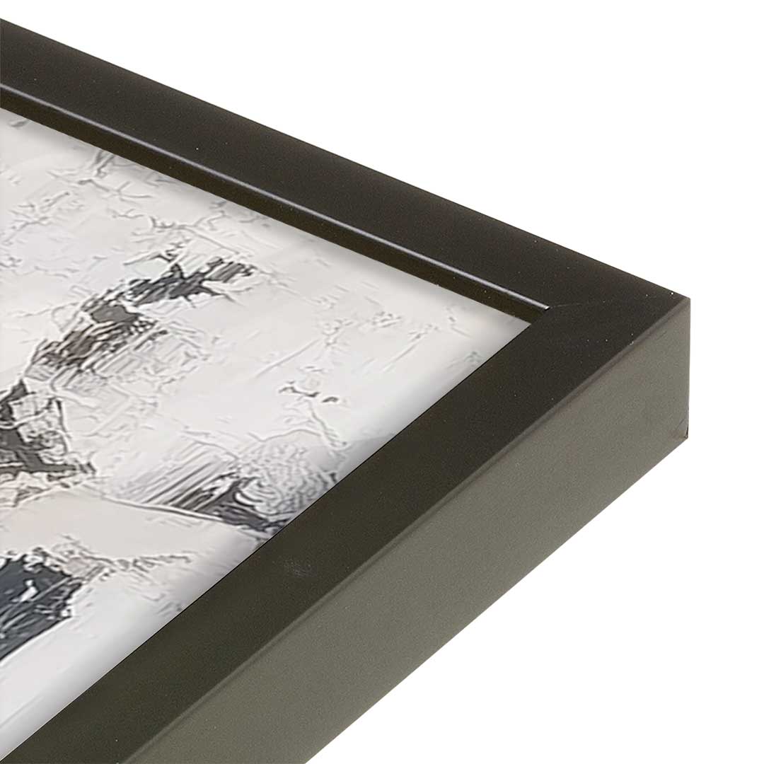 [Color:Satin Black], Picture of art in a Satin Black frame at an angle