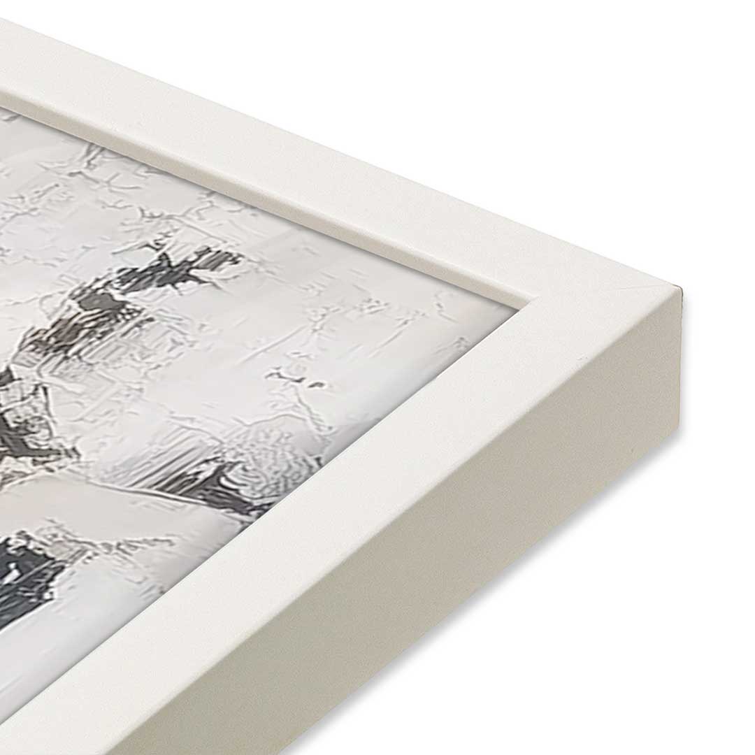 [Color:Opaque White], Picture of art in a Opaque White frame at an angle