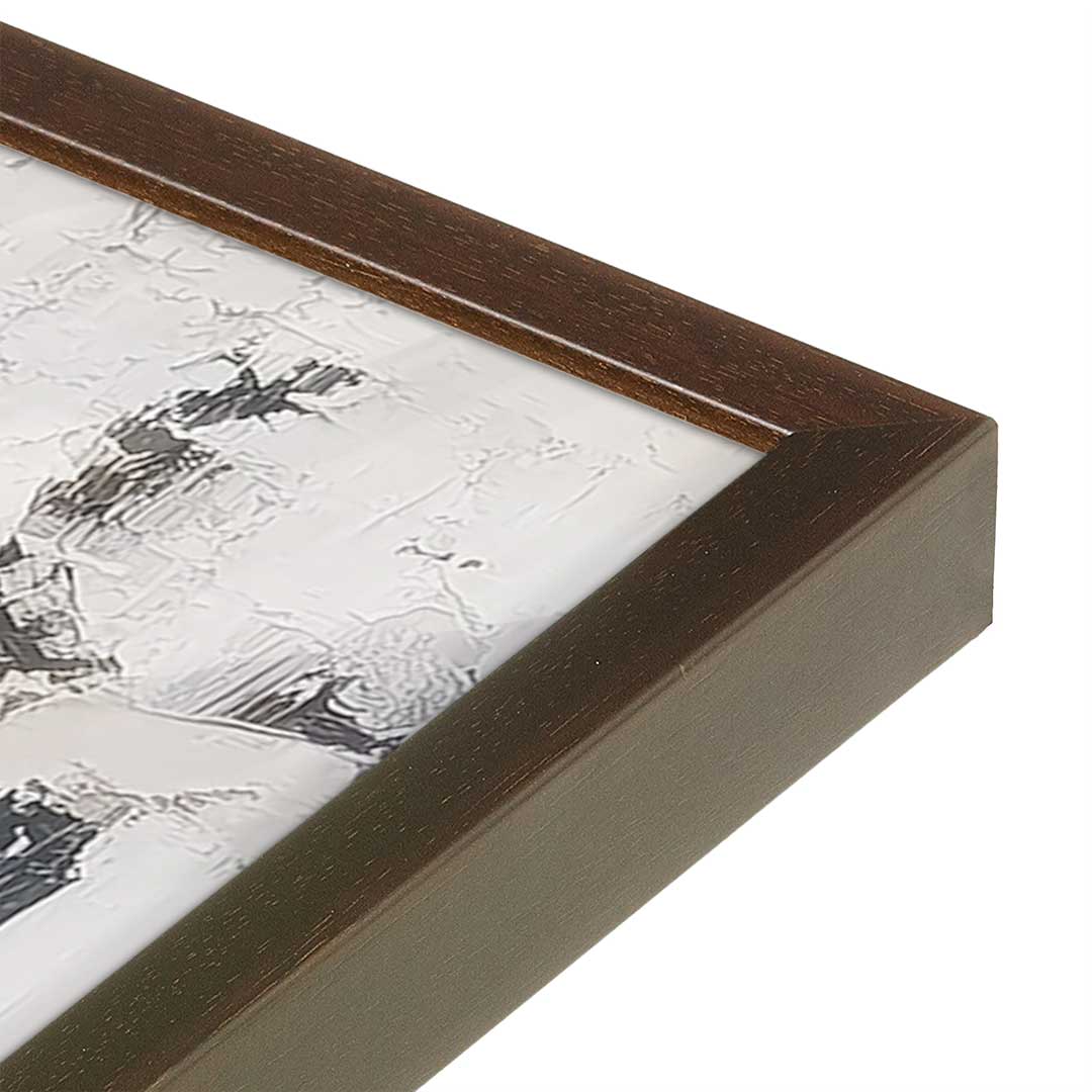 [Color:Espresso], Picture of art in a Espresso frame at an angle
