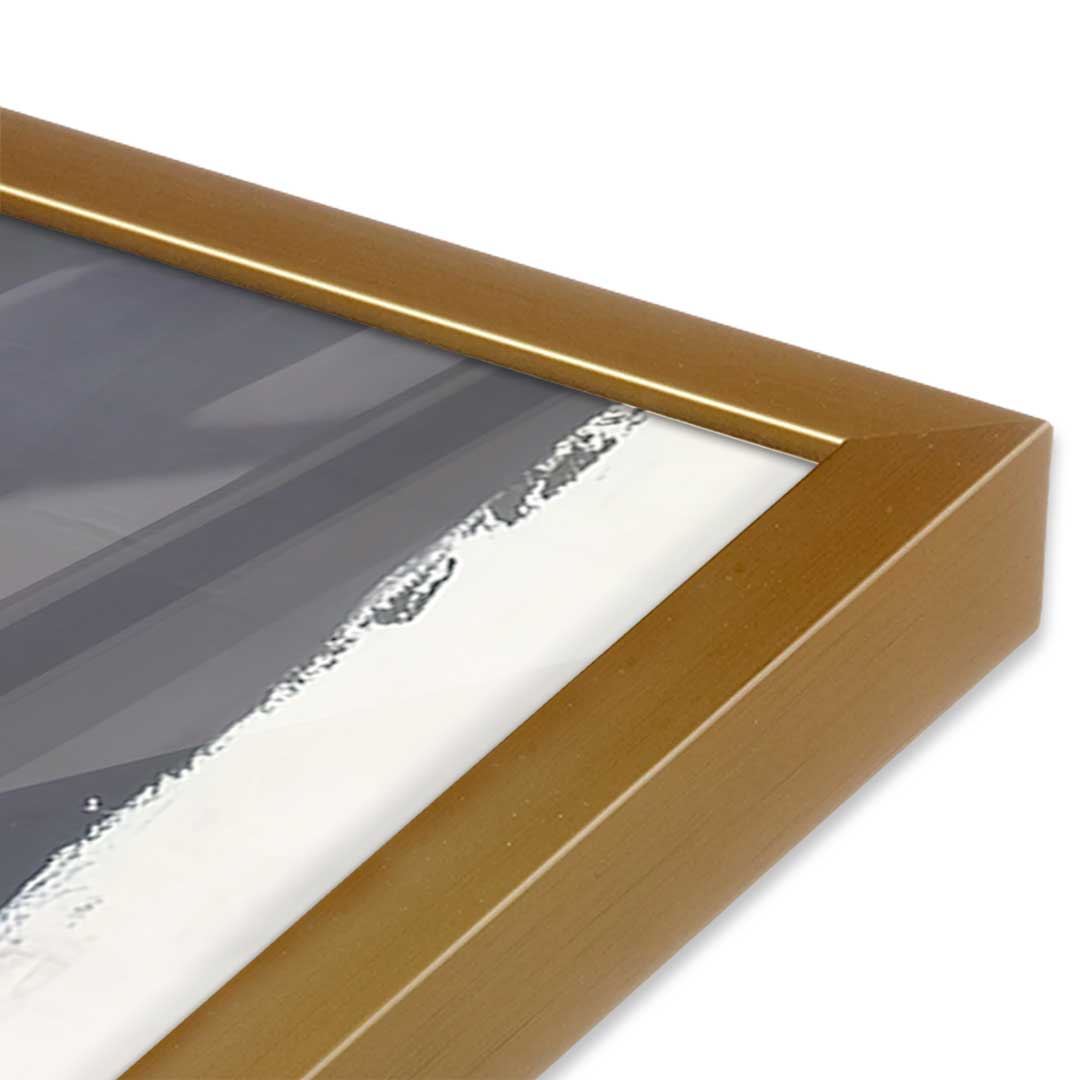 [Color:Polished Gold], Picture of art in a Polished Gold frame at an angle