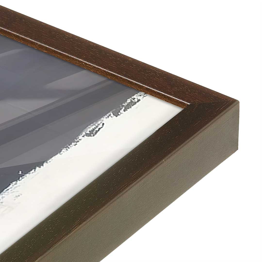 [Color:Brown], Picture of art in a Brown frame at an angle