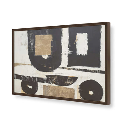 [Color:Brown], Picture of art in a Brown frame of the corner