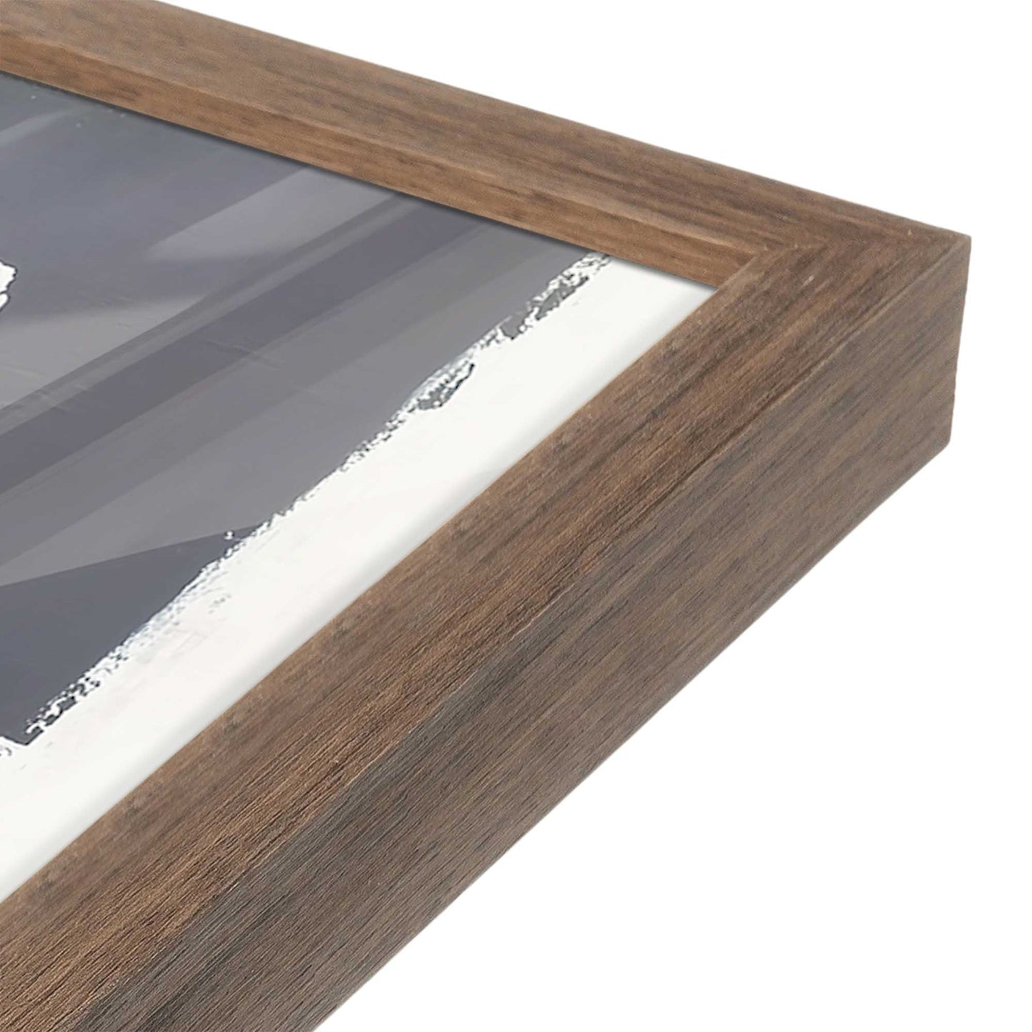 [Color:Walnut], Picture of art in a Walnut frame at an angle