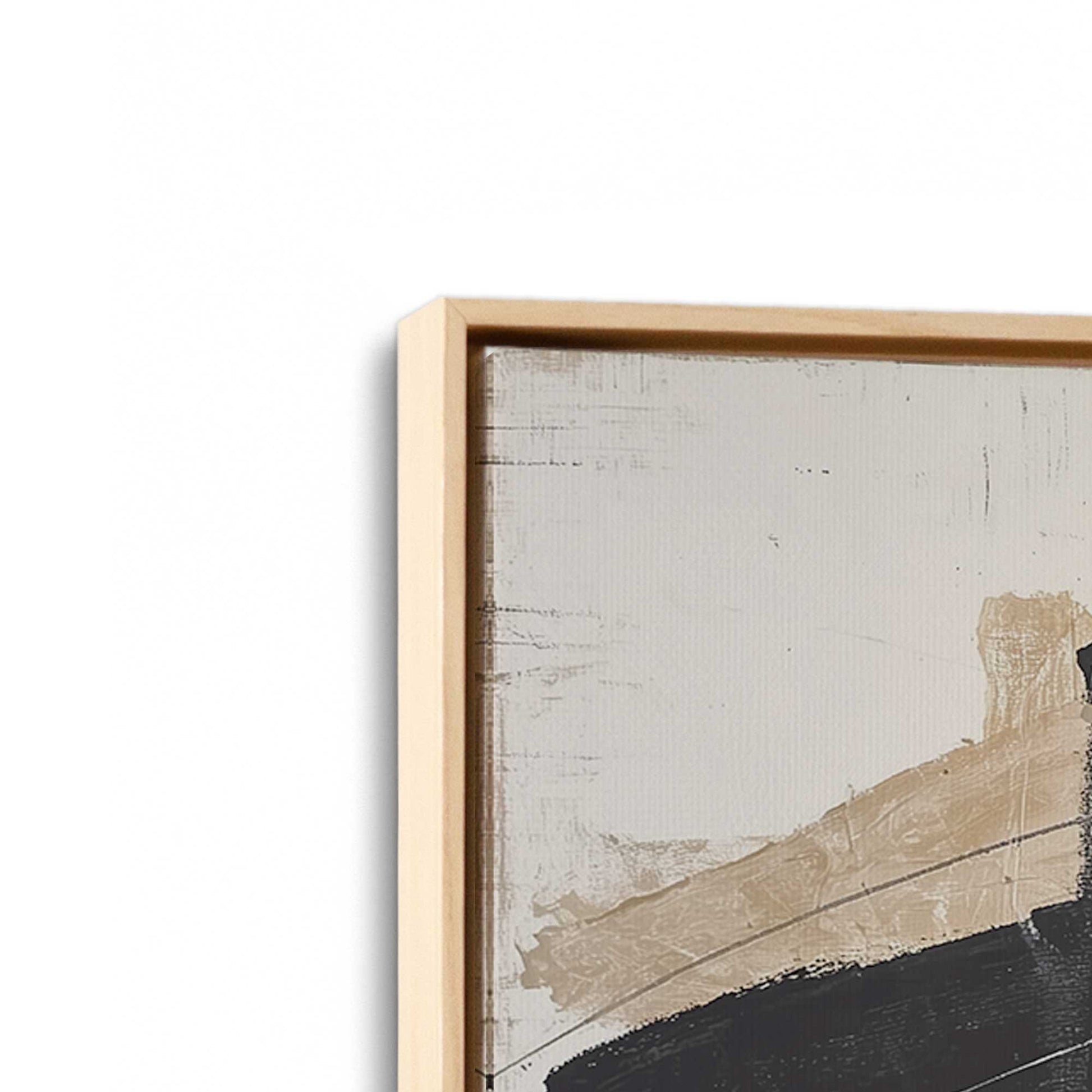 [Color:American Maple], Picture of art in a American Maple frame at an angle