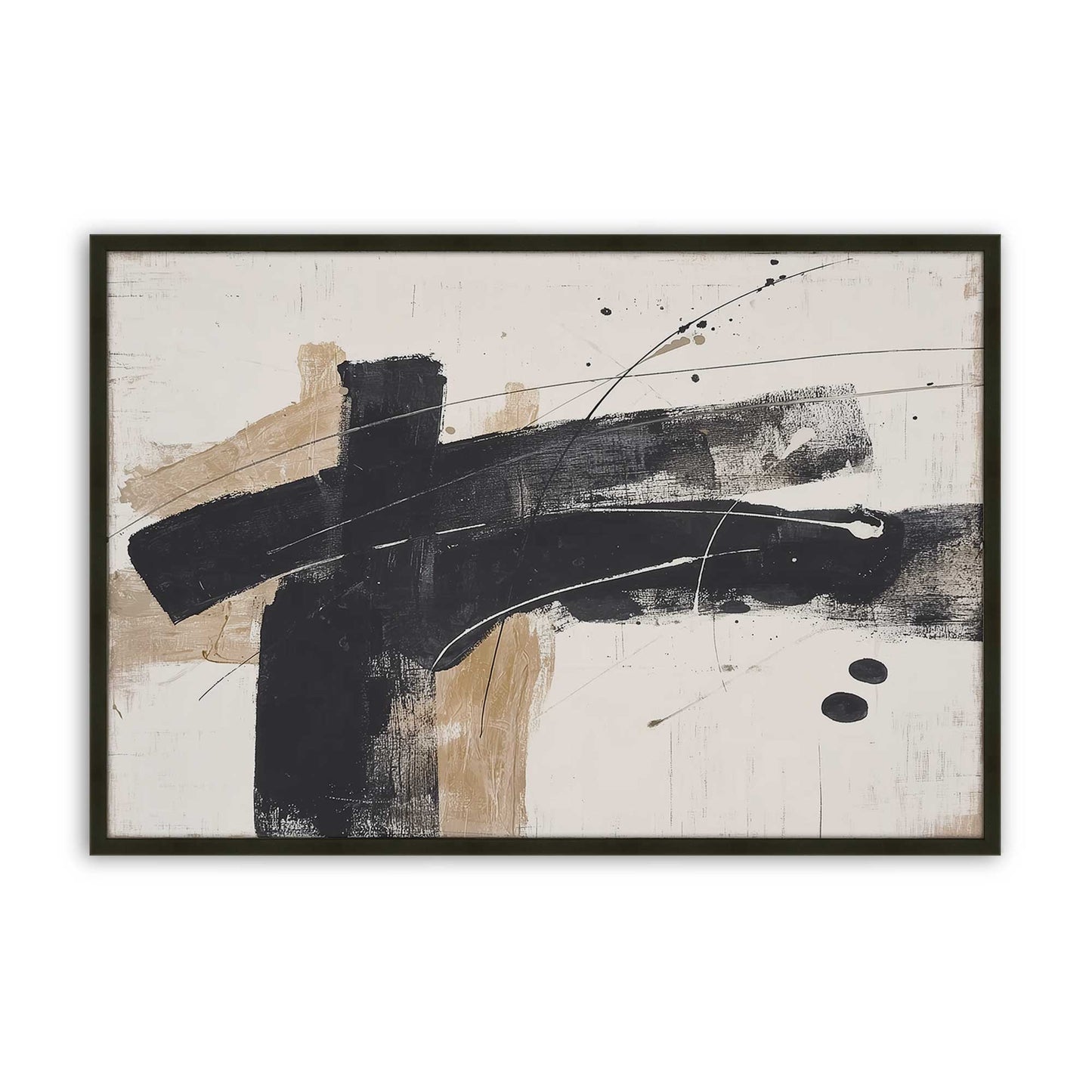 [Color:Satin Black], Picture of art in a Satin Black frame
