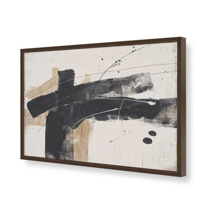 [Color:Brown], Picture of art in a Brown frame of the corner